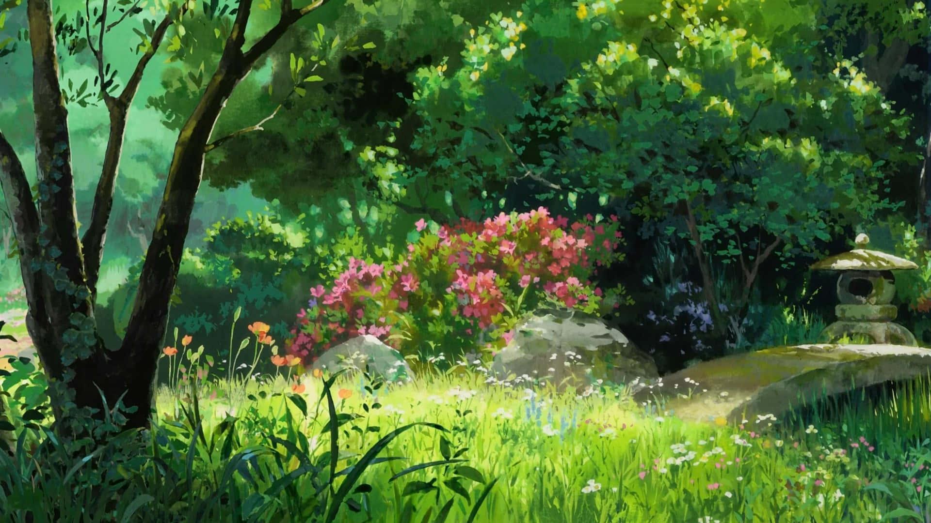 Mystical Forest - A Breathtaking Studio Ghibli Background — 1920x1080 wallpaper
