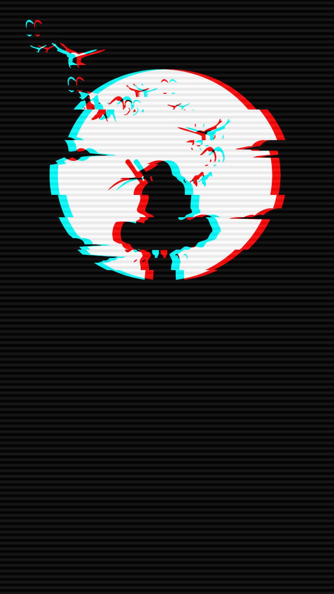 Mystical Full Moon with Itachi Silhouette — 1080x1920 wallpaper