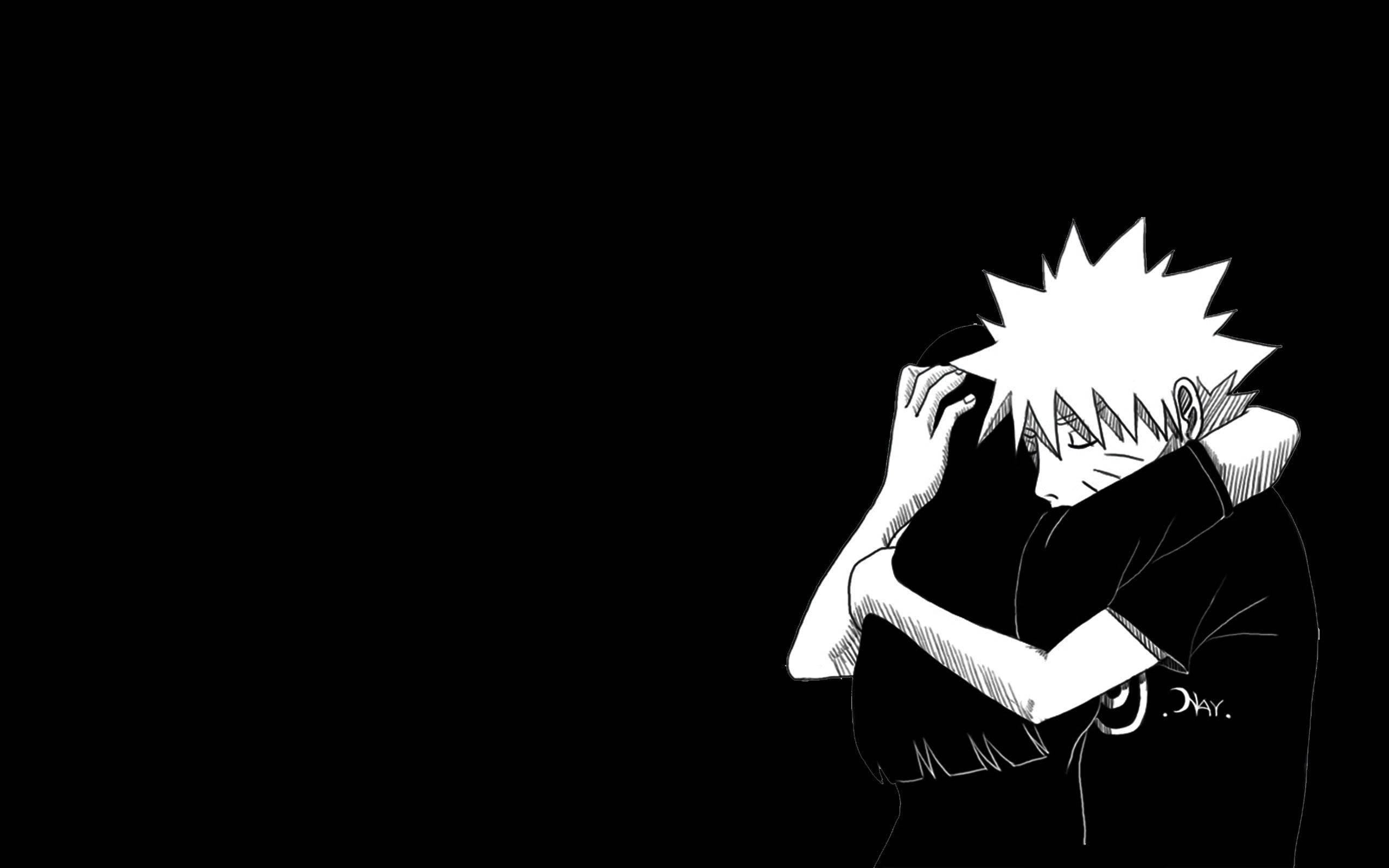 Naruto And Hinata Black And White — 2560x1600 wallpaper
