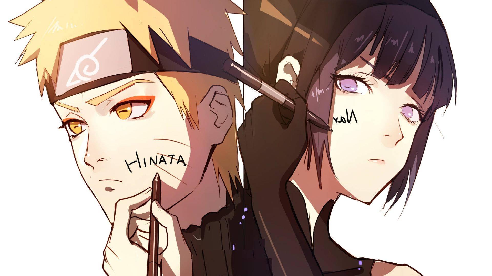 Naruto And Hinata Faces — 1920x1080 wallpaper