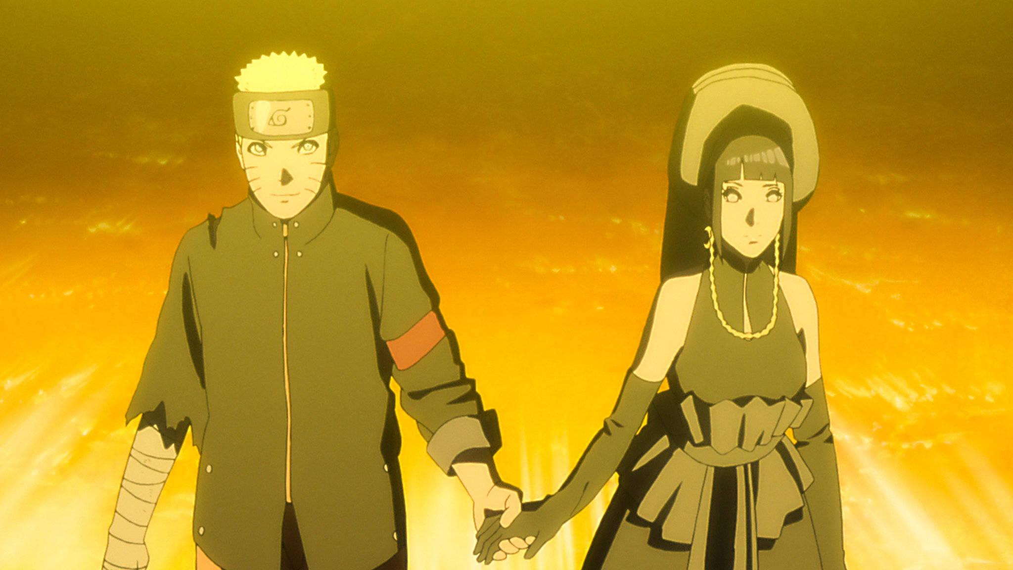 Naruto And Hinata Holding Hands — 2048x1152 wallpaper