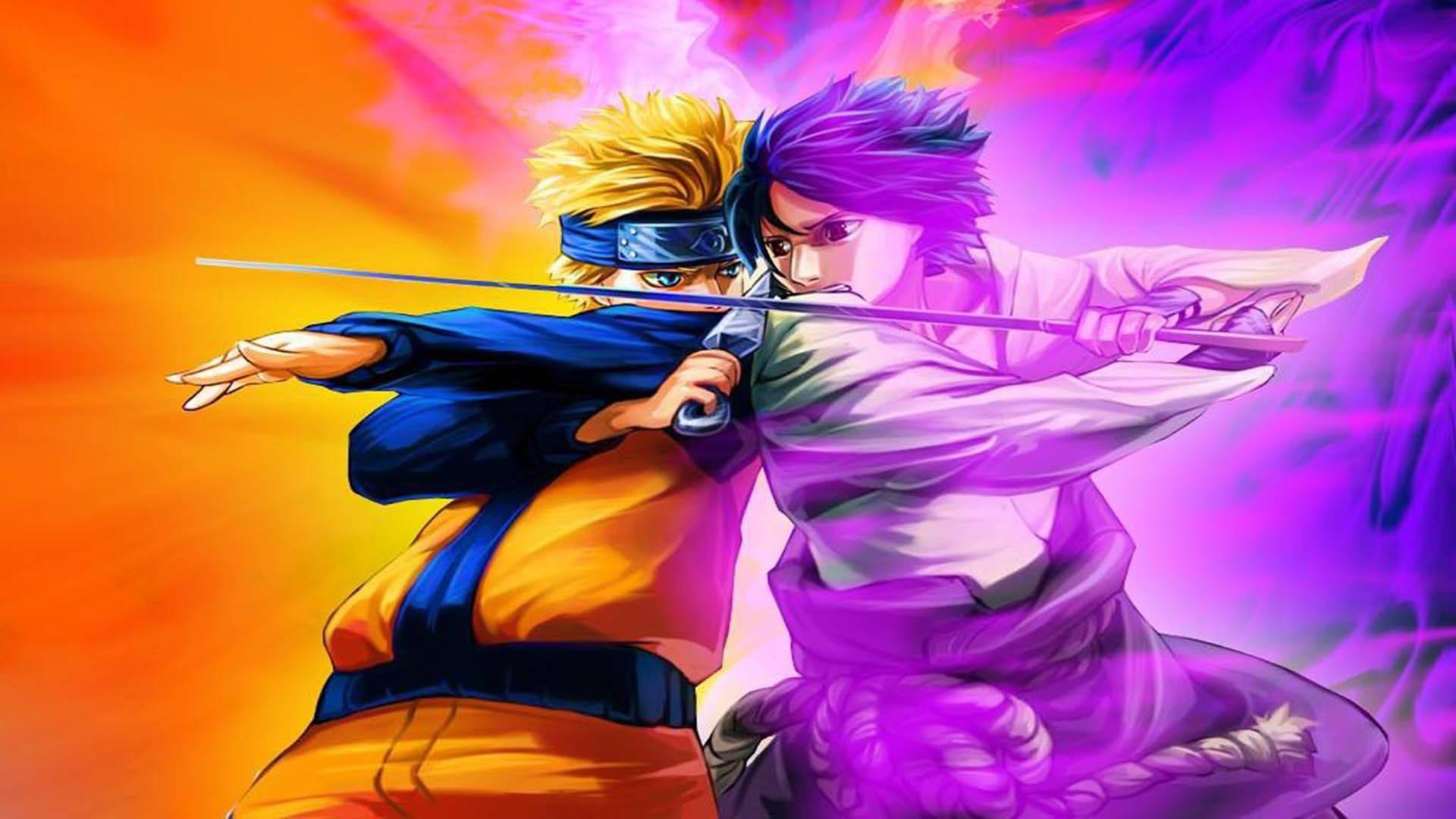 Naruto and Rogue Ninja Sasuke — 1920x1080 wallpaper