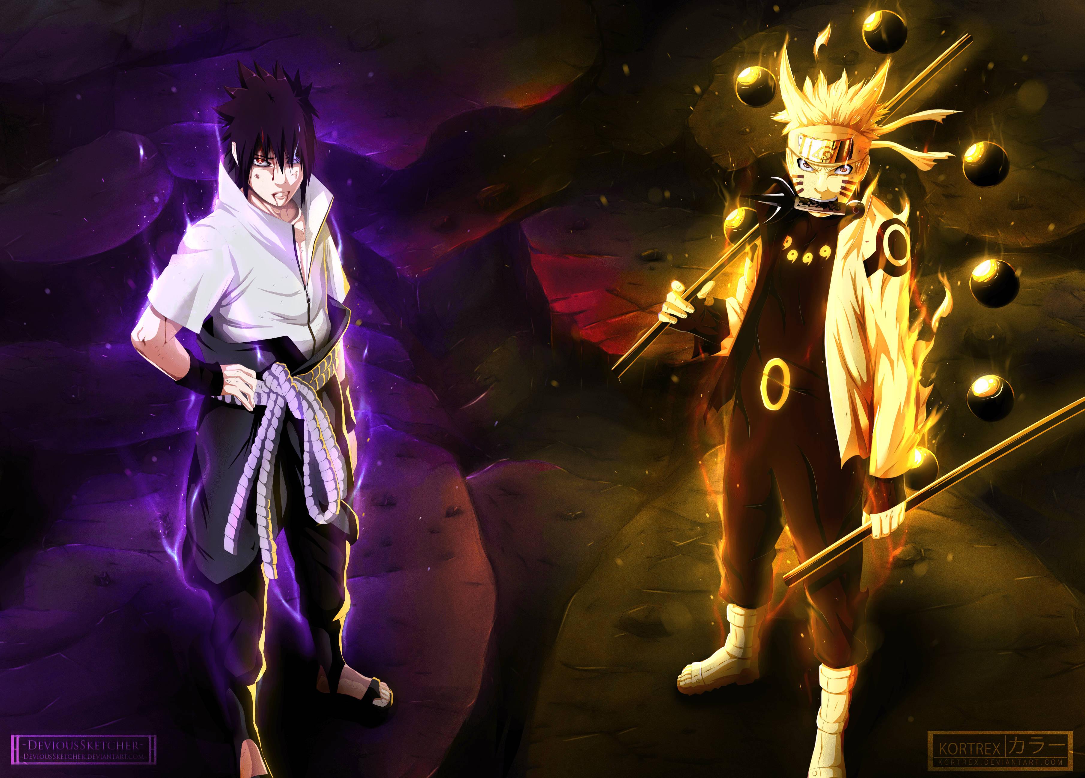 Naruto and Sasuke โ Fierce Avowed Rivals