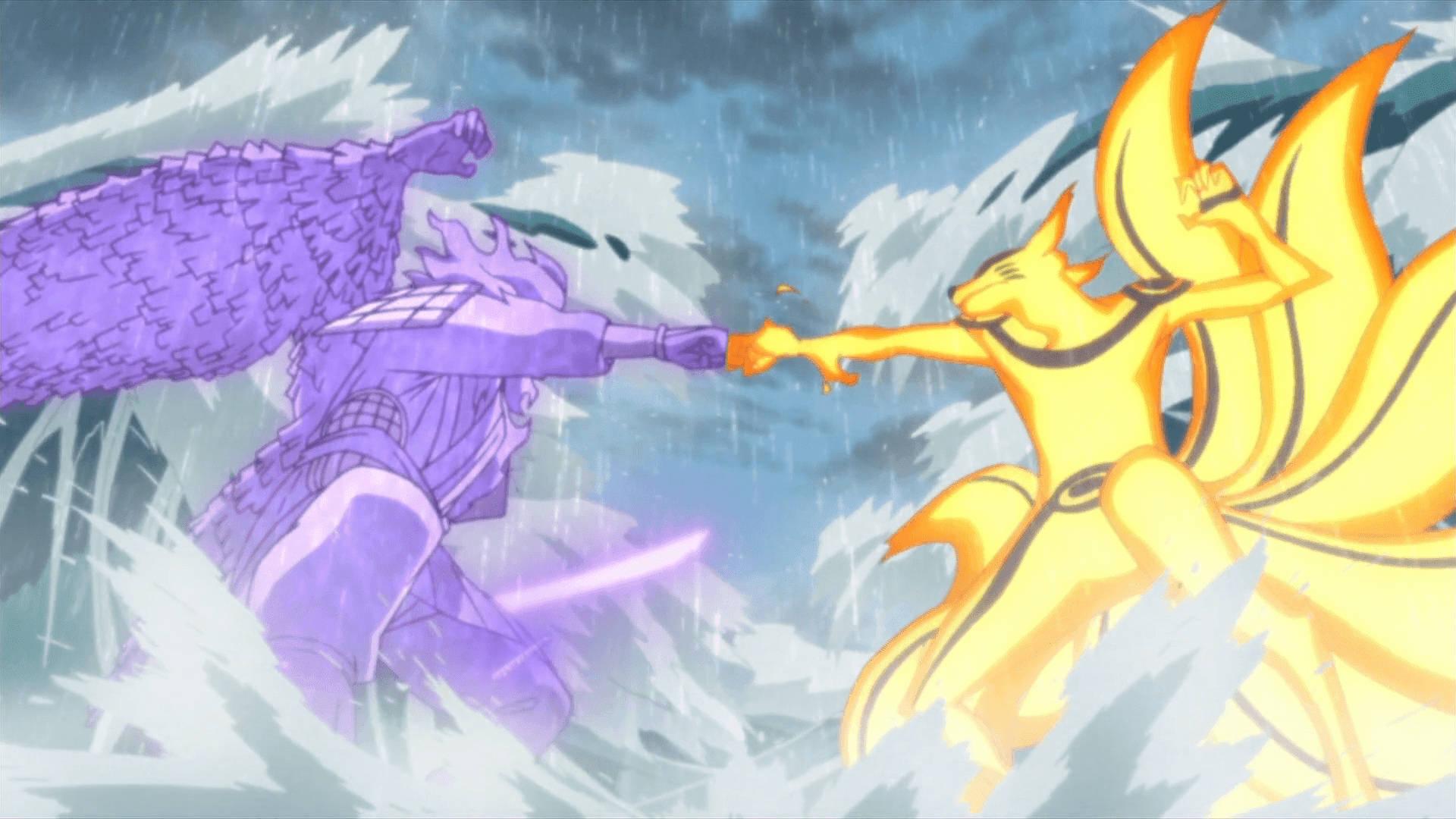 Naruto And Sasuke Monstrous Battle — 1920x1080 wallpaper