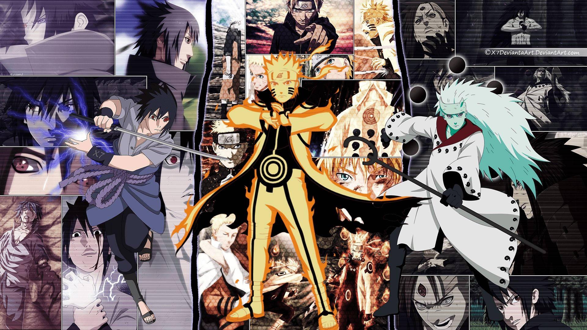 Naruto And Sasuke With Uchiha Madara — 1920x1080 wallpaper