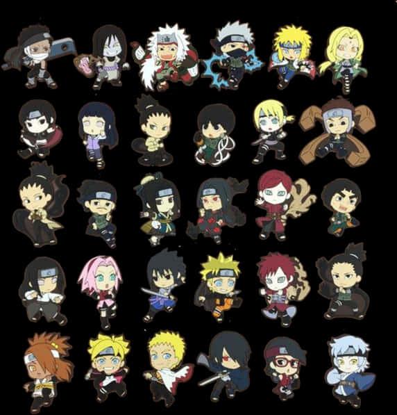 Naruto Chibi Characters Collection — 572x597 wallpaper