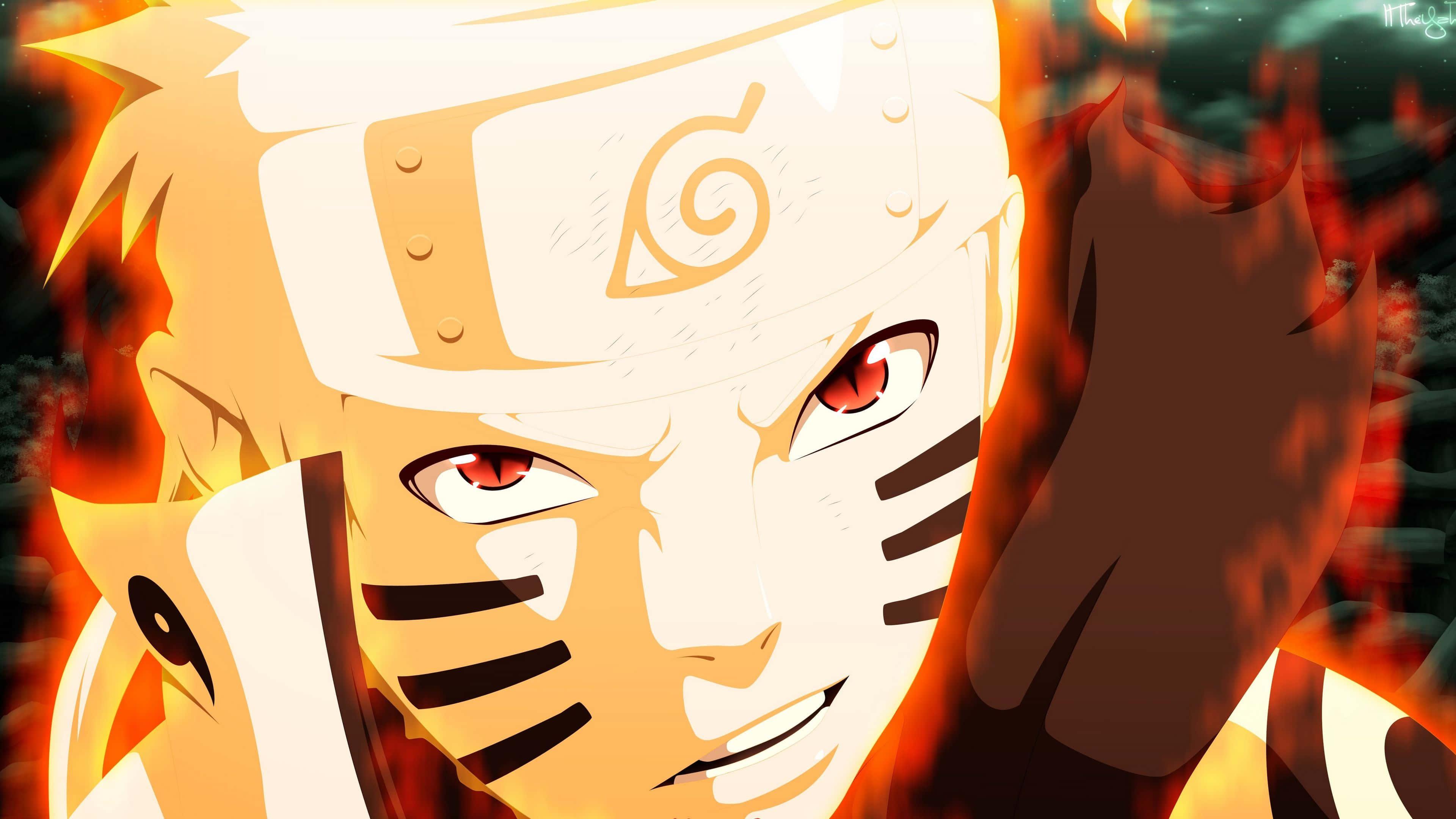 Naruto Face Kurama Mode — 3840x2160 wallpaper