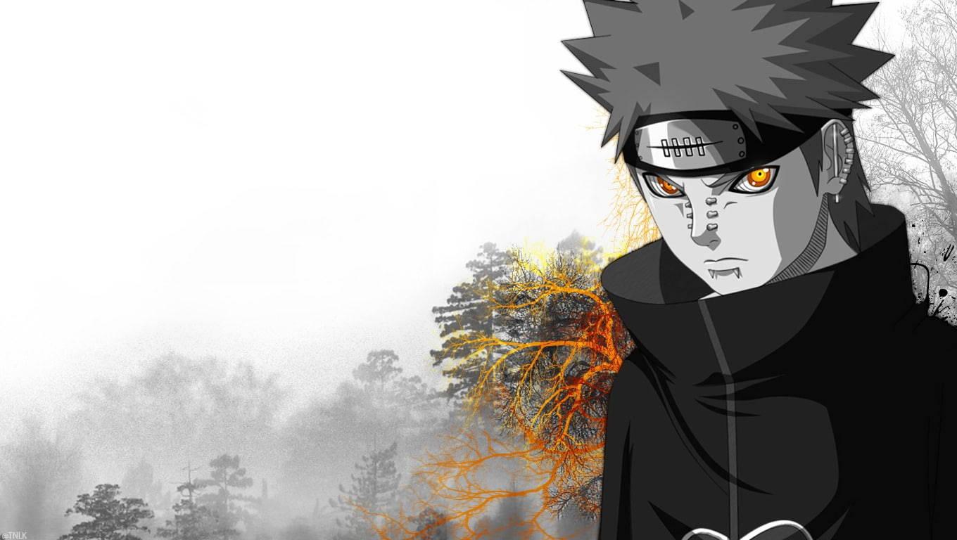 Naruto Pain In Glowing Eyes — 1360x768 wallpaper