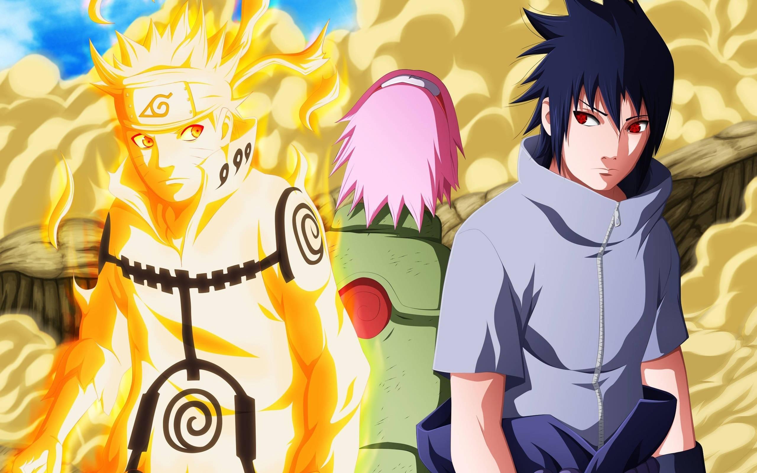 Naruto Sasuke Boys With Sakura — 2560x1600 wallpaper