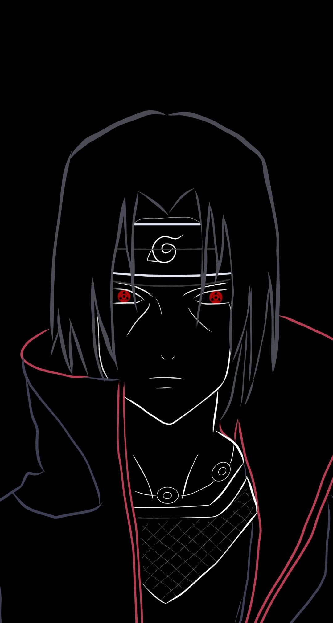 Naruto Shippuden Uchiha Itachi PFP Line Art — 1080x2021 wallpaper