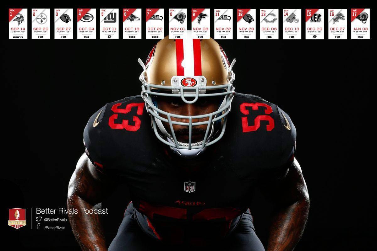 Navorro Bowman of the San Francisco 49ers — 1200x800 wallpaper