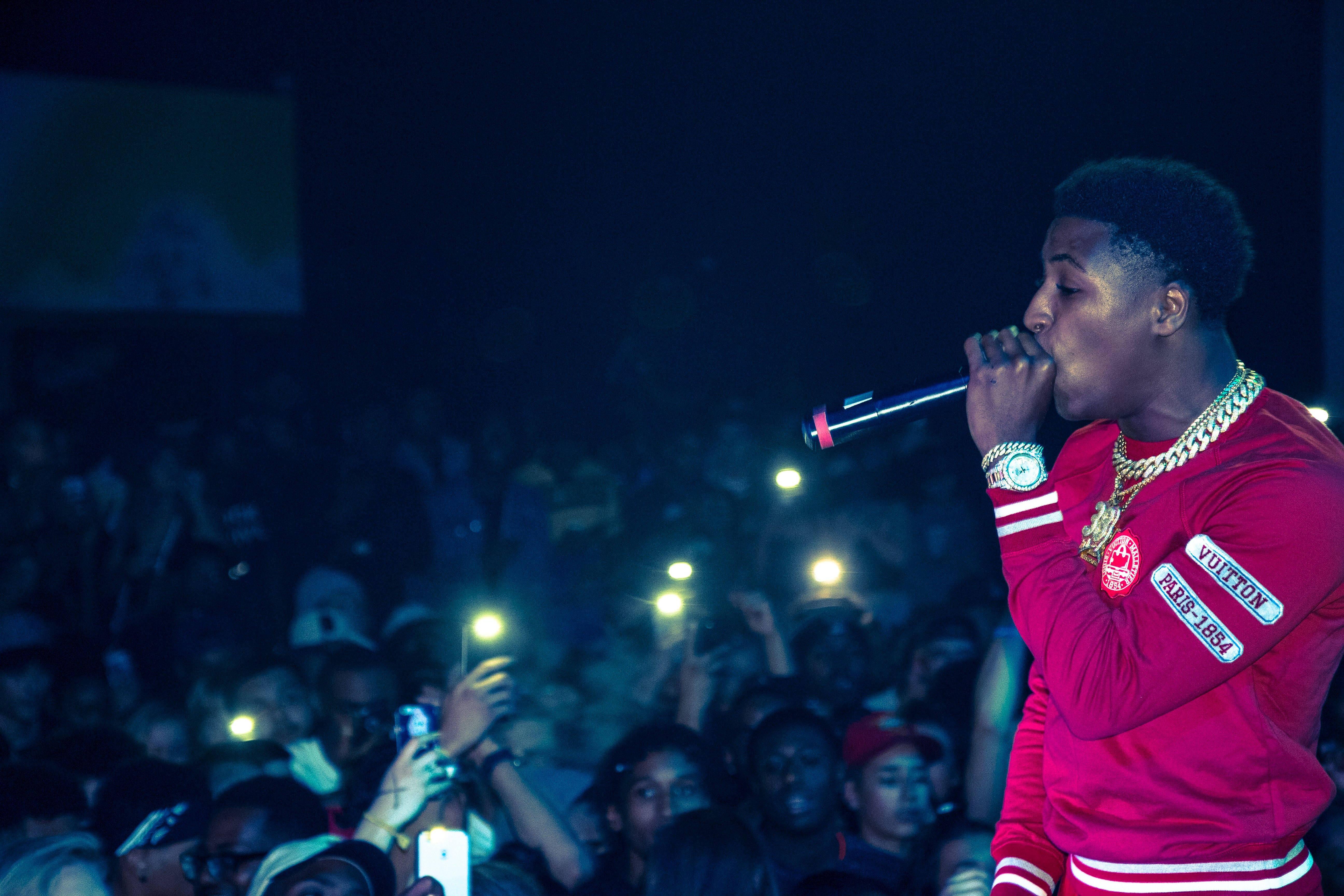 NBA Youngboy performs onstage in front of an excited crowd — 5184x3456 wallpaper