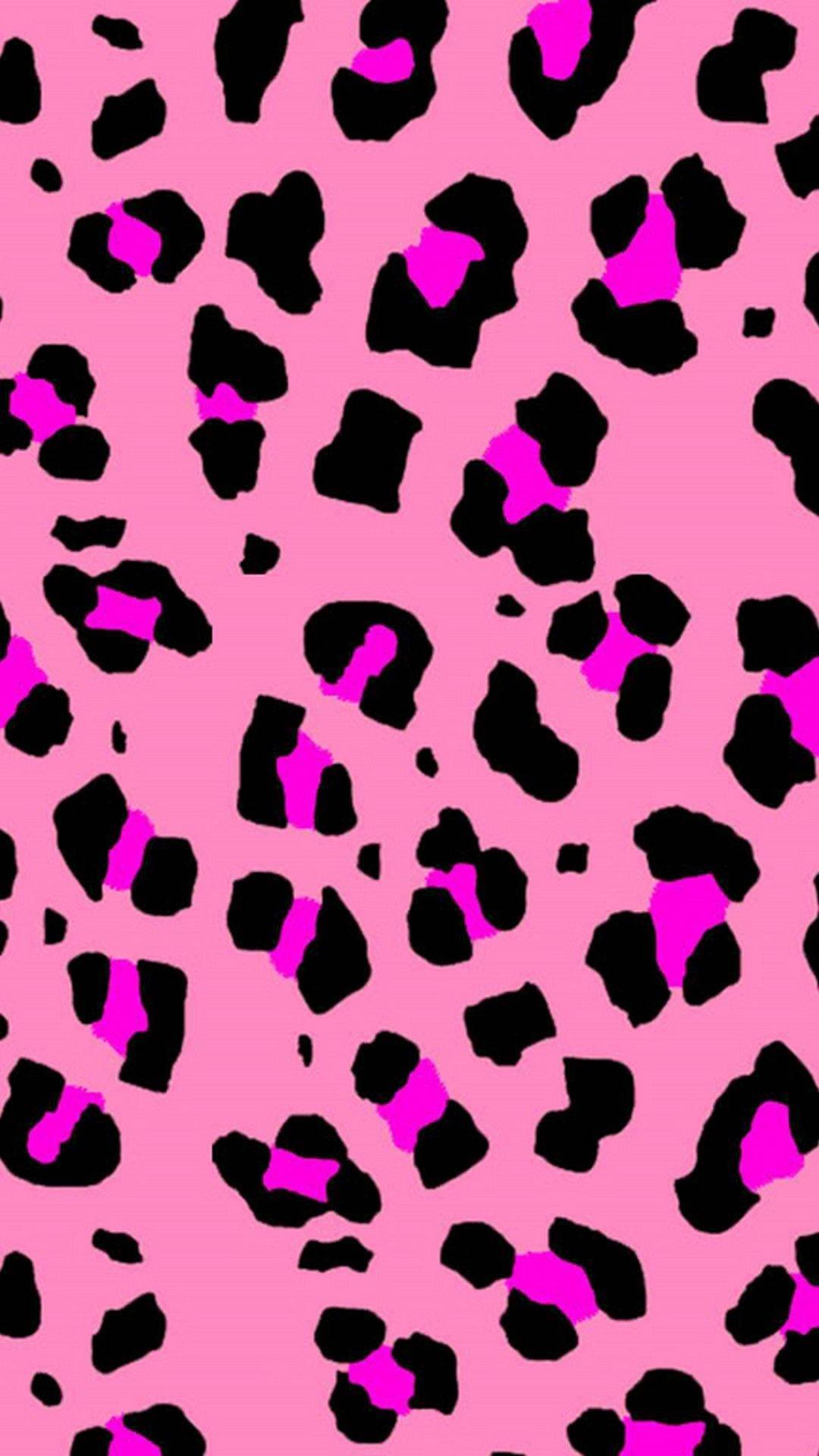 Neon Aesthetic Girly Leopard Print — 1080x1920 wallpaper