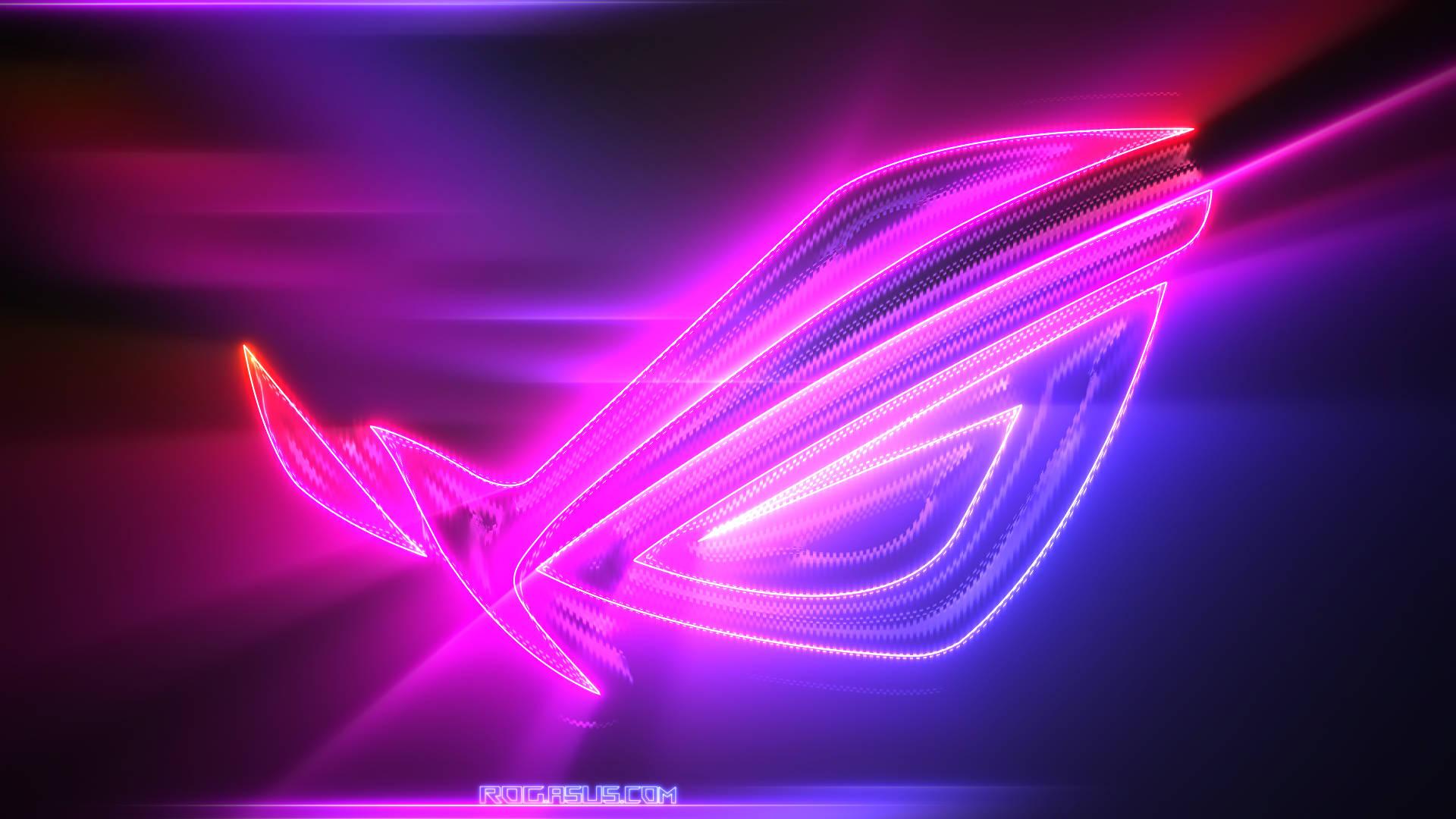 Neon Asus ROG Symbol — 1920x1080 wallpaper