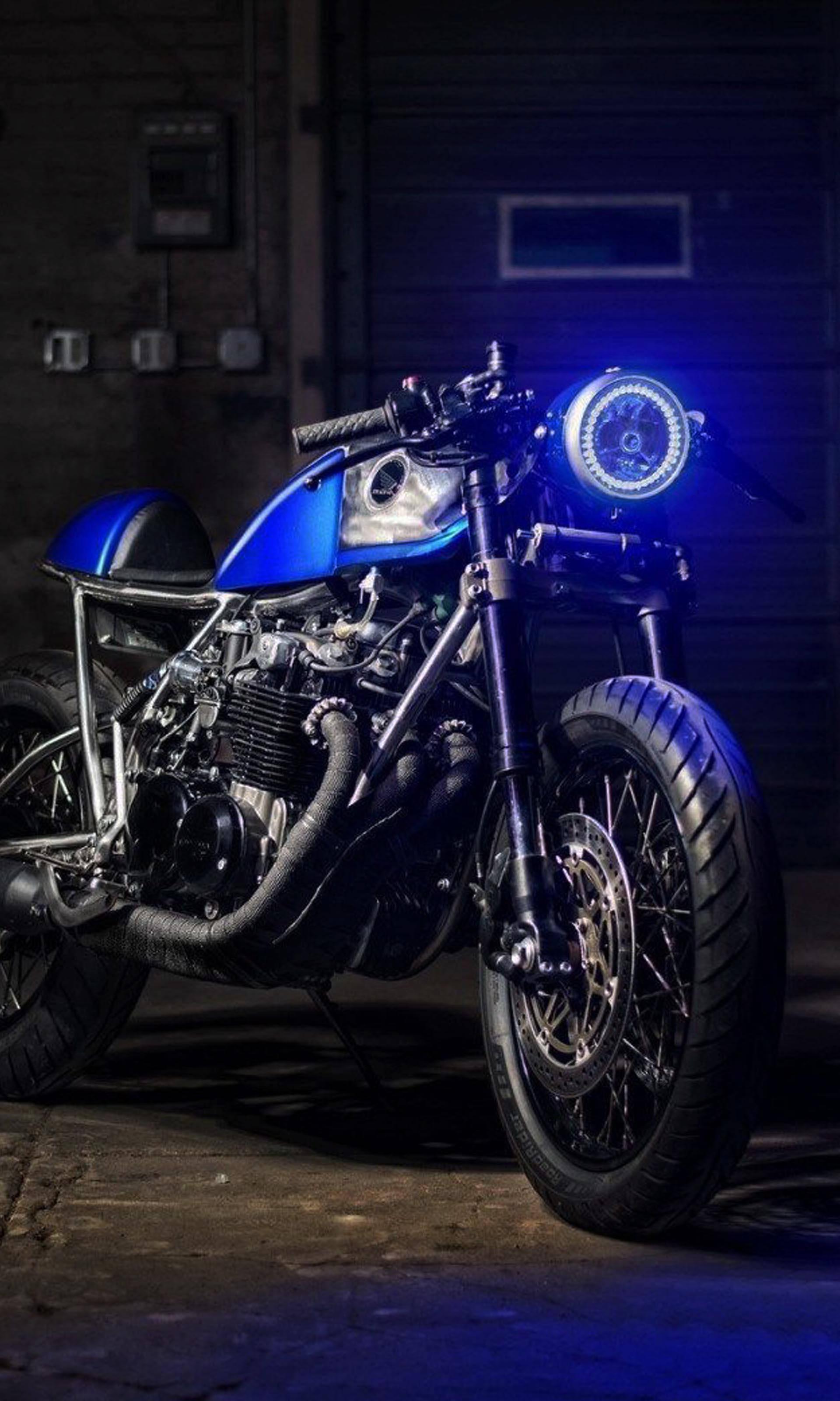 Neon Blue 4k Bike — 1920x3200 wallpaper