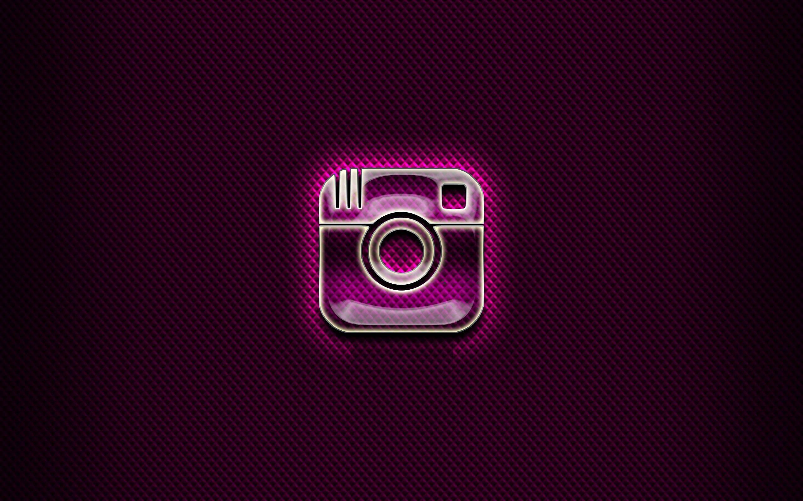 Neon Pink Instagram Logo — 2560x1600 wallpaper