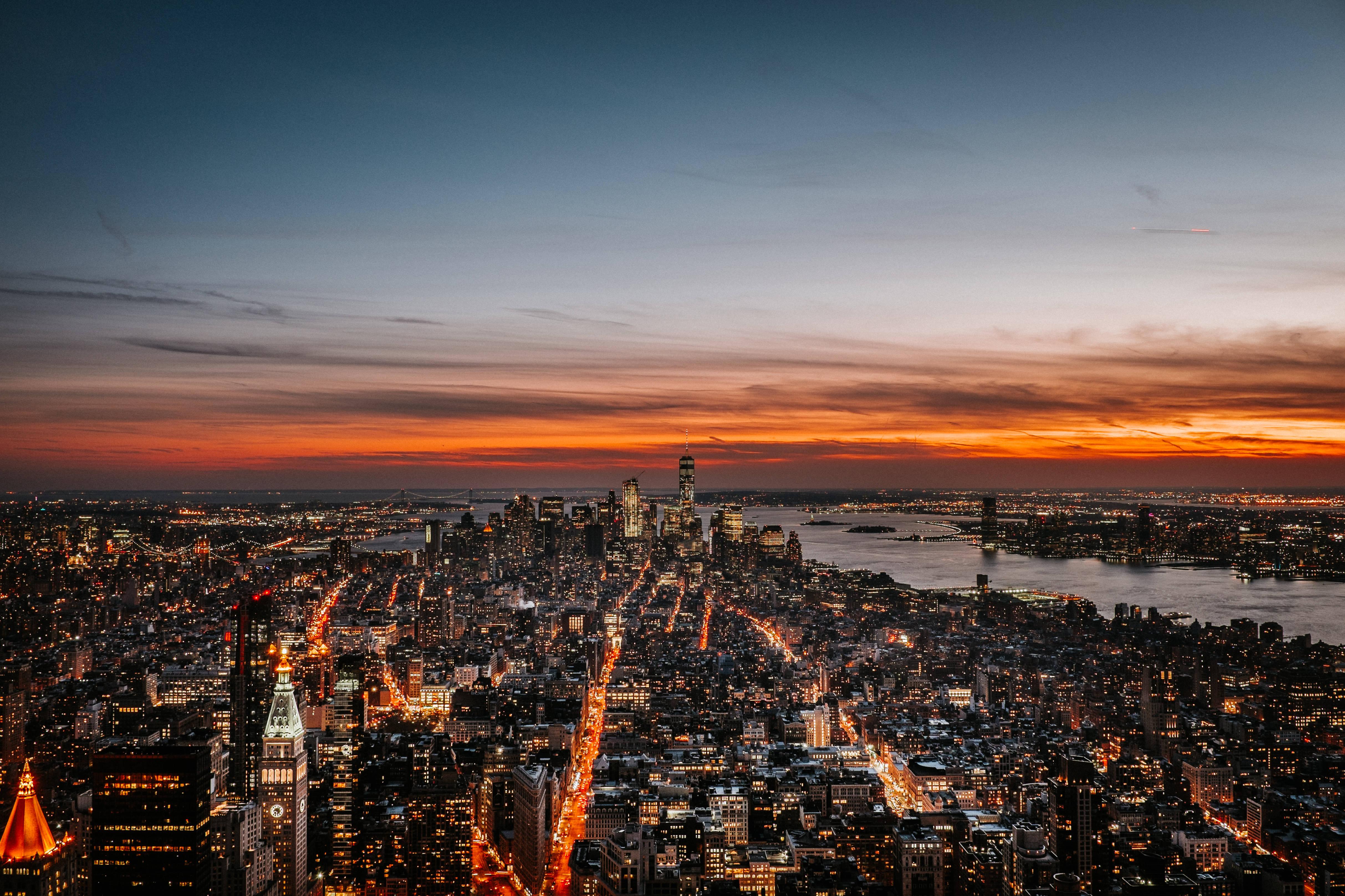 New York City Sunset Dusk — 4853x3235 wallpaper