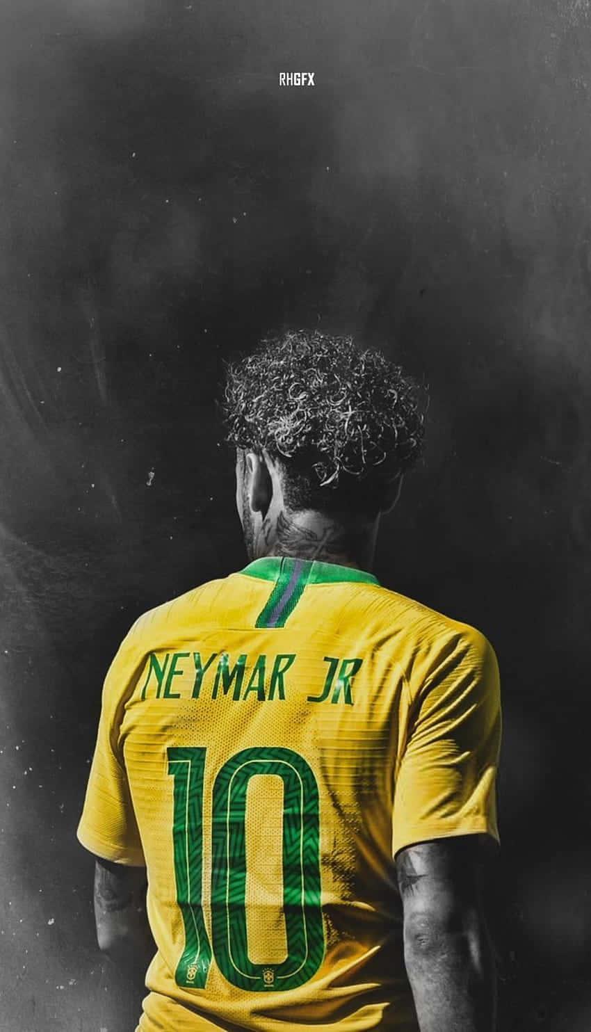 Neymar celebrates with Team Brazil — 850x1484 wallpaper