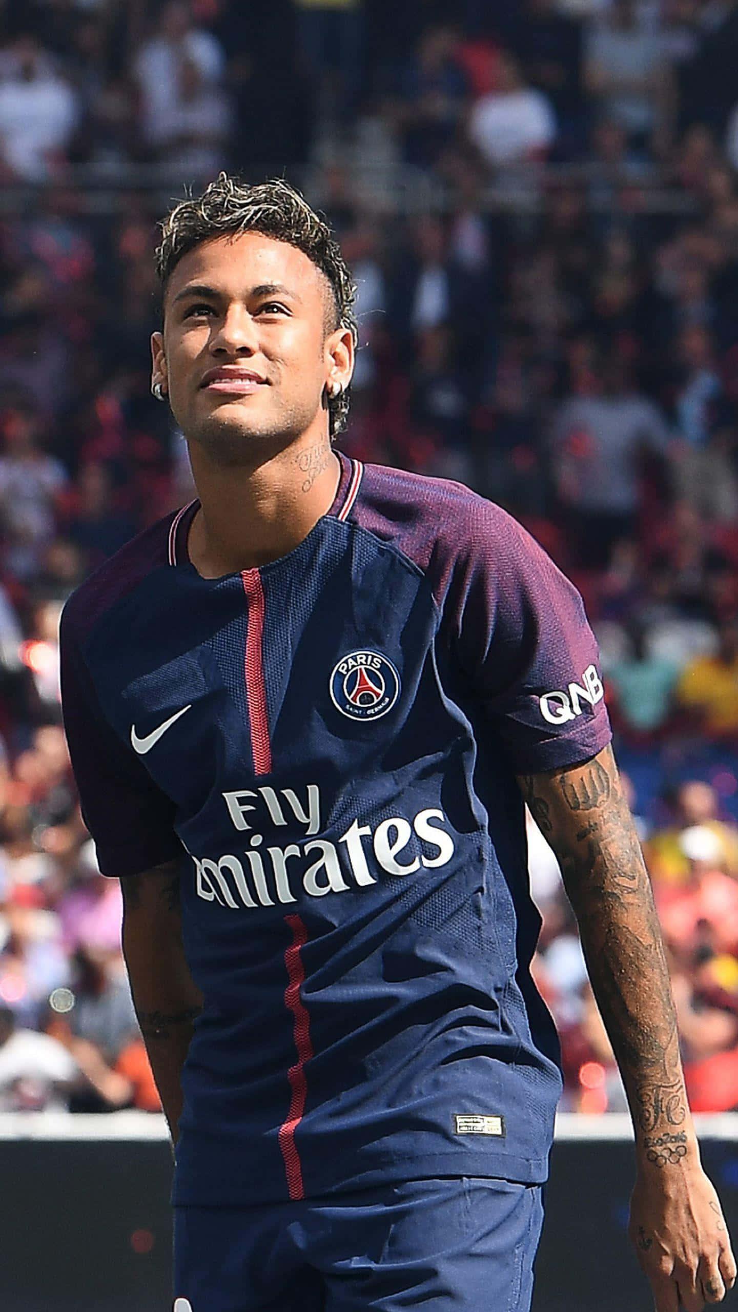 Neymar dazzles on the Soccer Pitch — 1440x2560 wallpaper