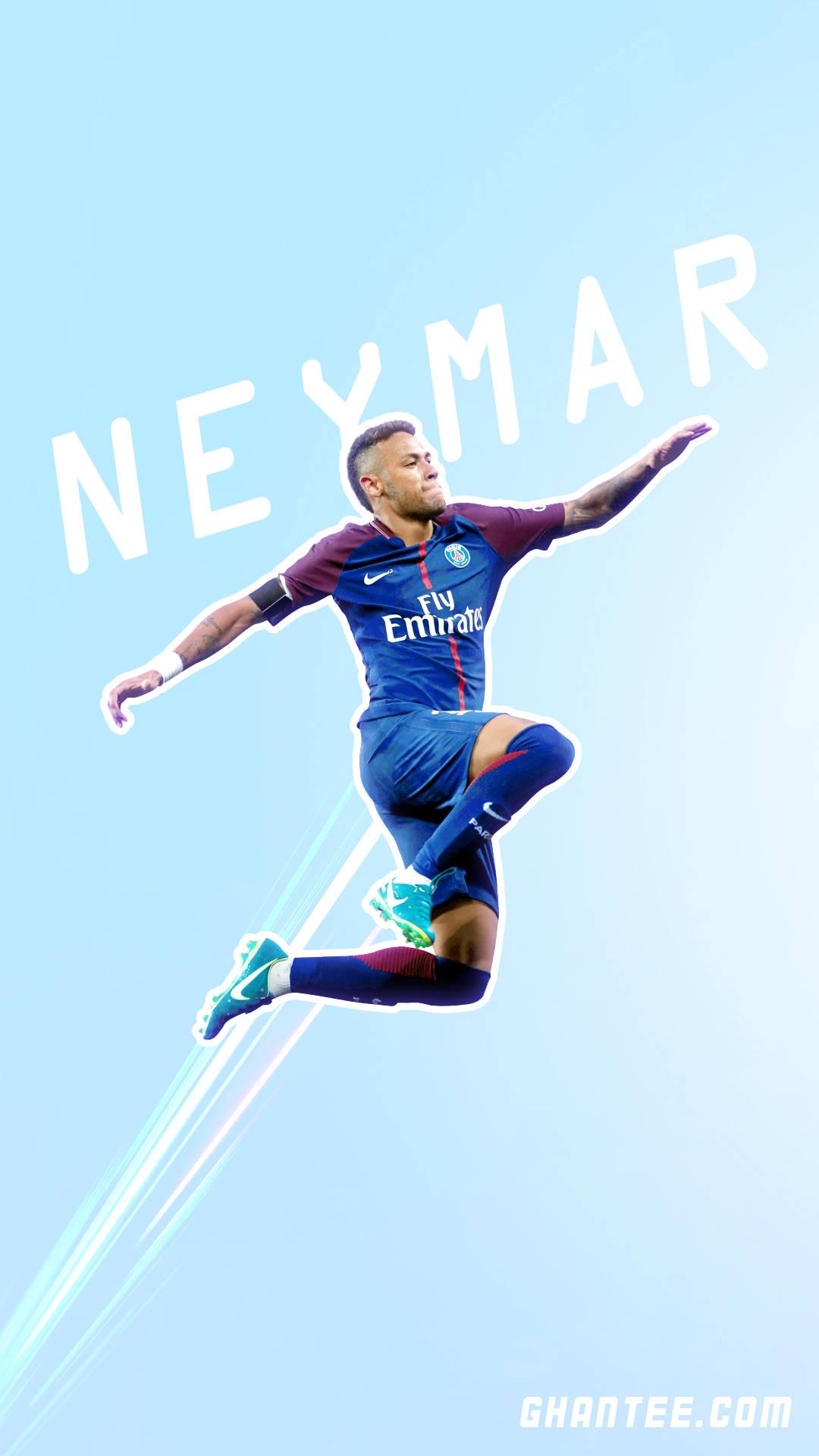 Neymar defying gravity while showing off his moves — 1080x1920 wallpaper