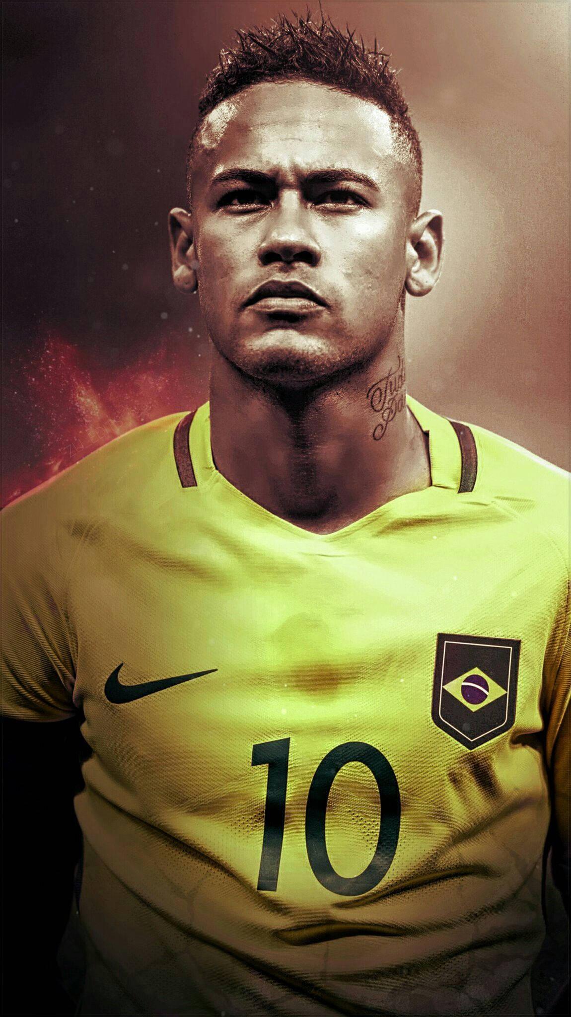 Neymar showing determination as an ambassador for Brazil — 1150x2048 wallpaper