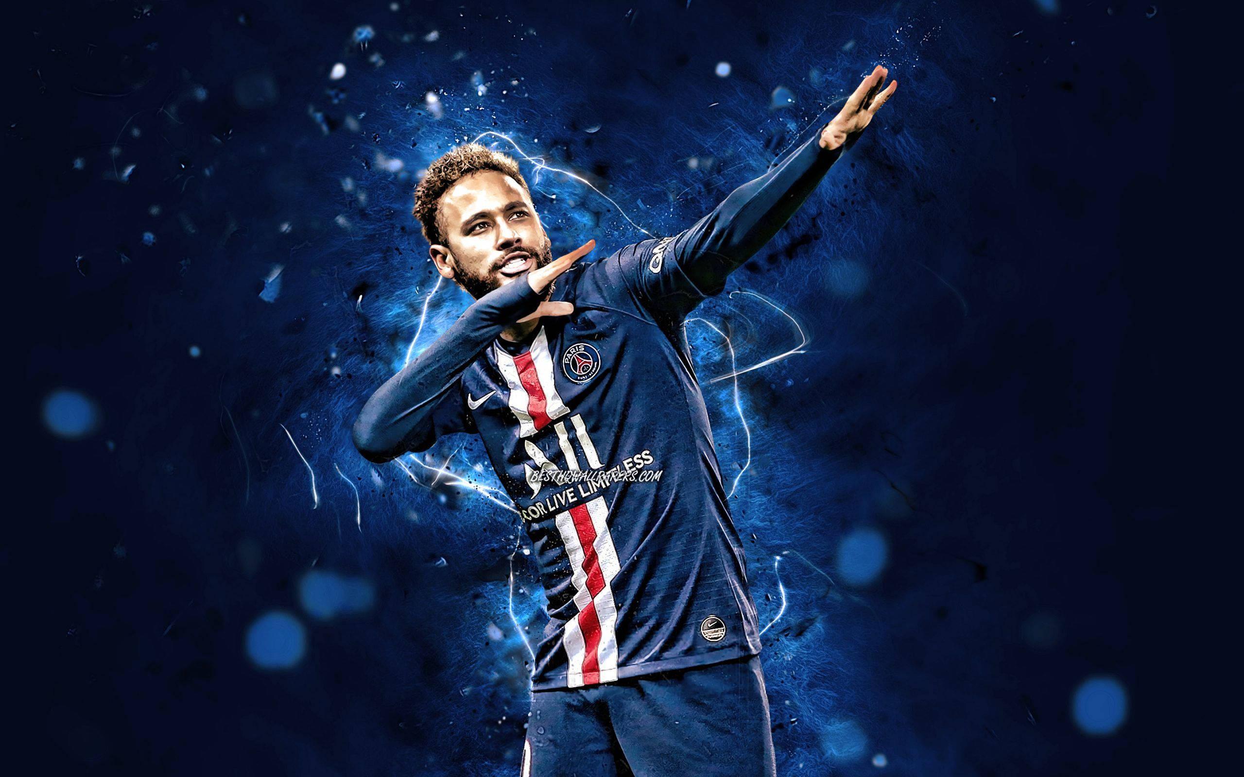 Neymar's fan dabbing in full kit — 2560x1600 wallpaper