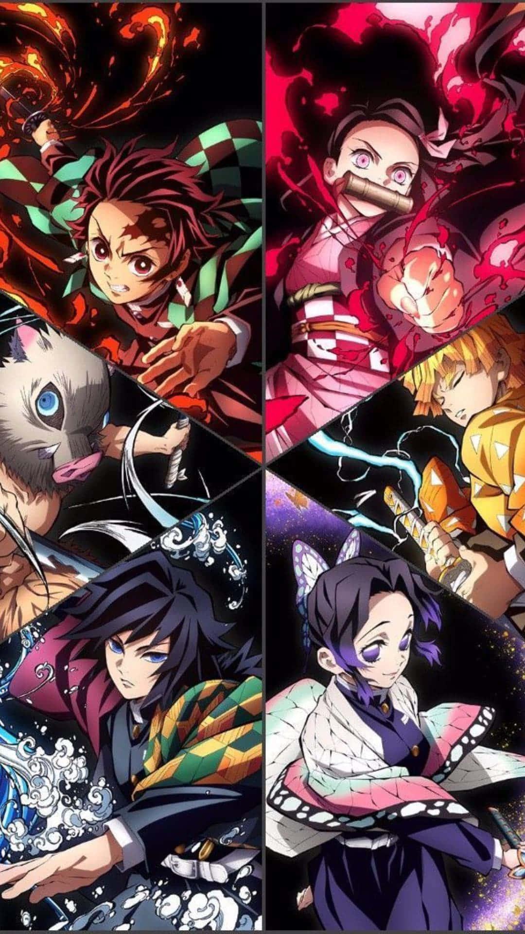 Nezuko Kamado defends Tanjiro and his friends in the world of Demon Slayer