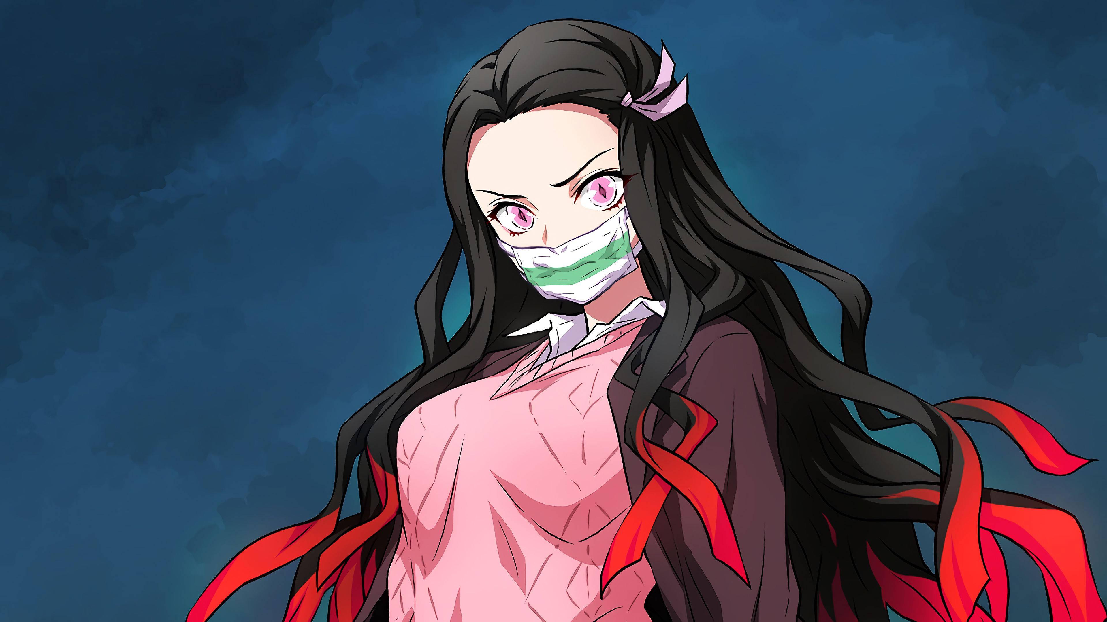 Nezuko Kamado, ready to fight against all evil. — 3840x2160 wallpaper