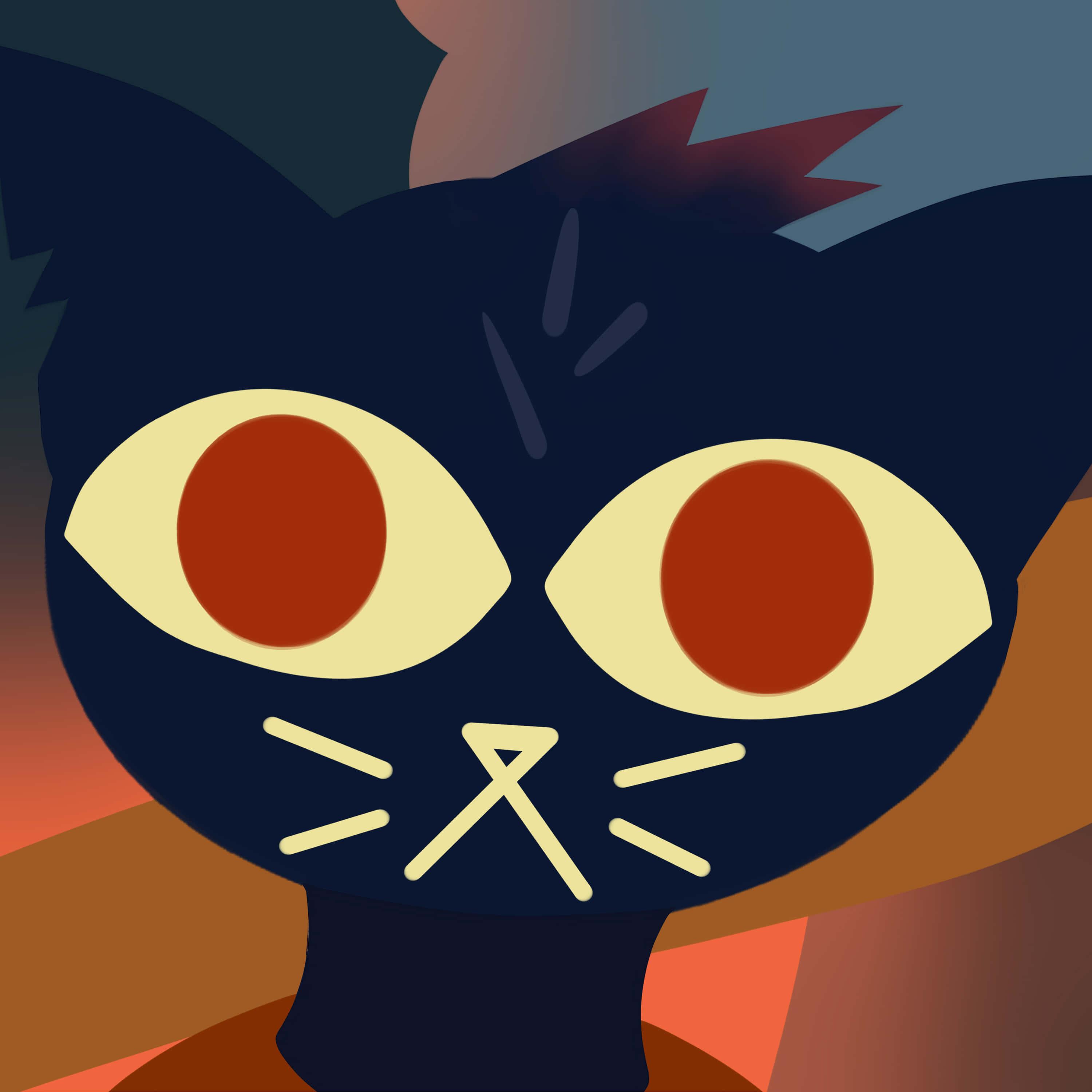 Night In The Woods Cute Cat PFP — 3000x3000 wallpaper