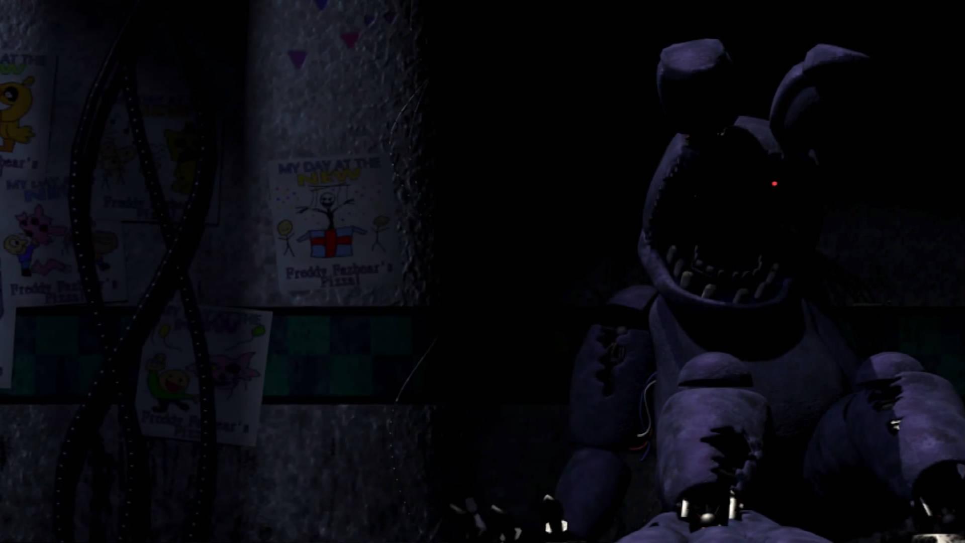Nightmare Withered Bonnie, a Character from Five Nights at Freddy's — 1920x1080 wallpaper