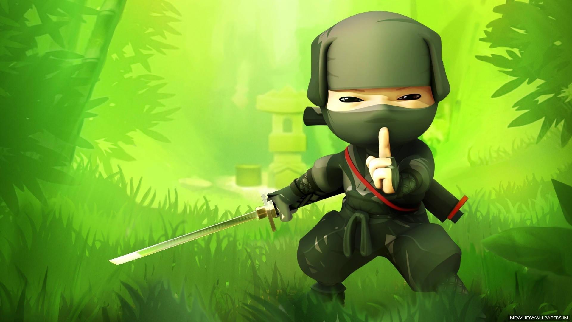Ninja 4k Cartoon — 1920x1080 wallpaper