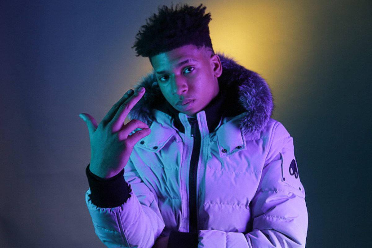 Nle Choppa in a purple aesthetic look — 1200x800 wallpaper