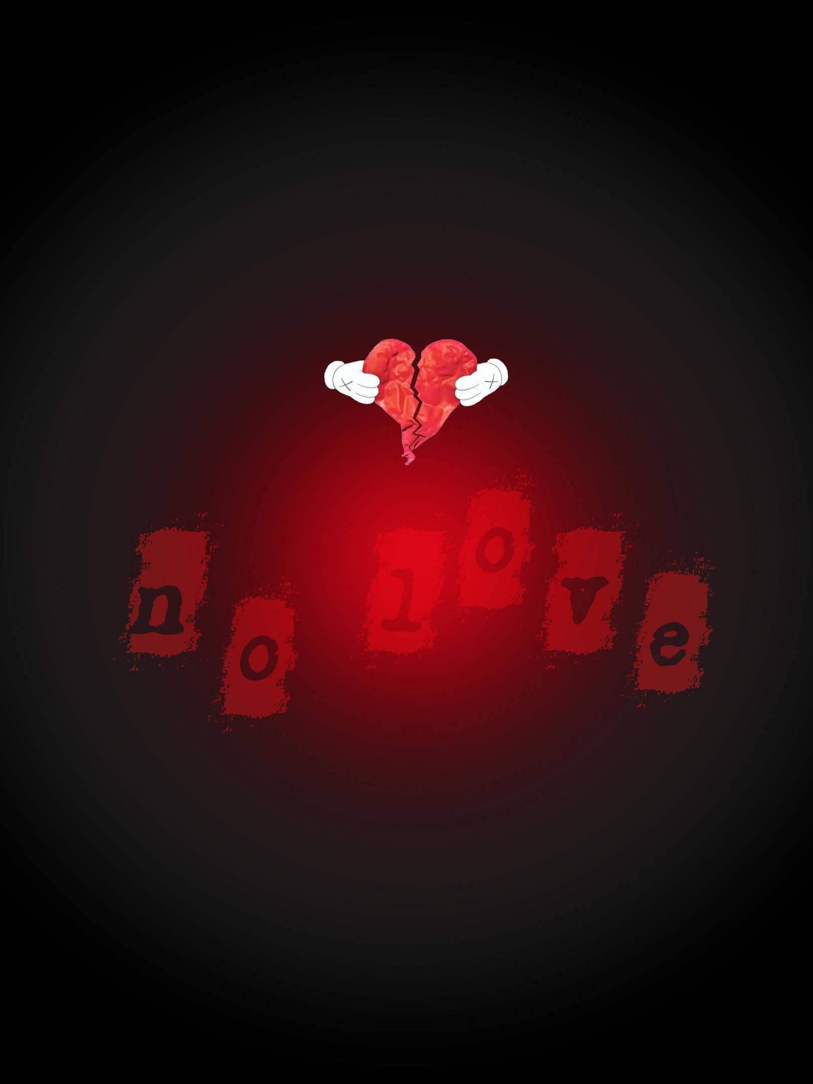 No Love Broken Heart With Gloves — 1620x2160 wallpaper