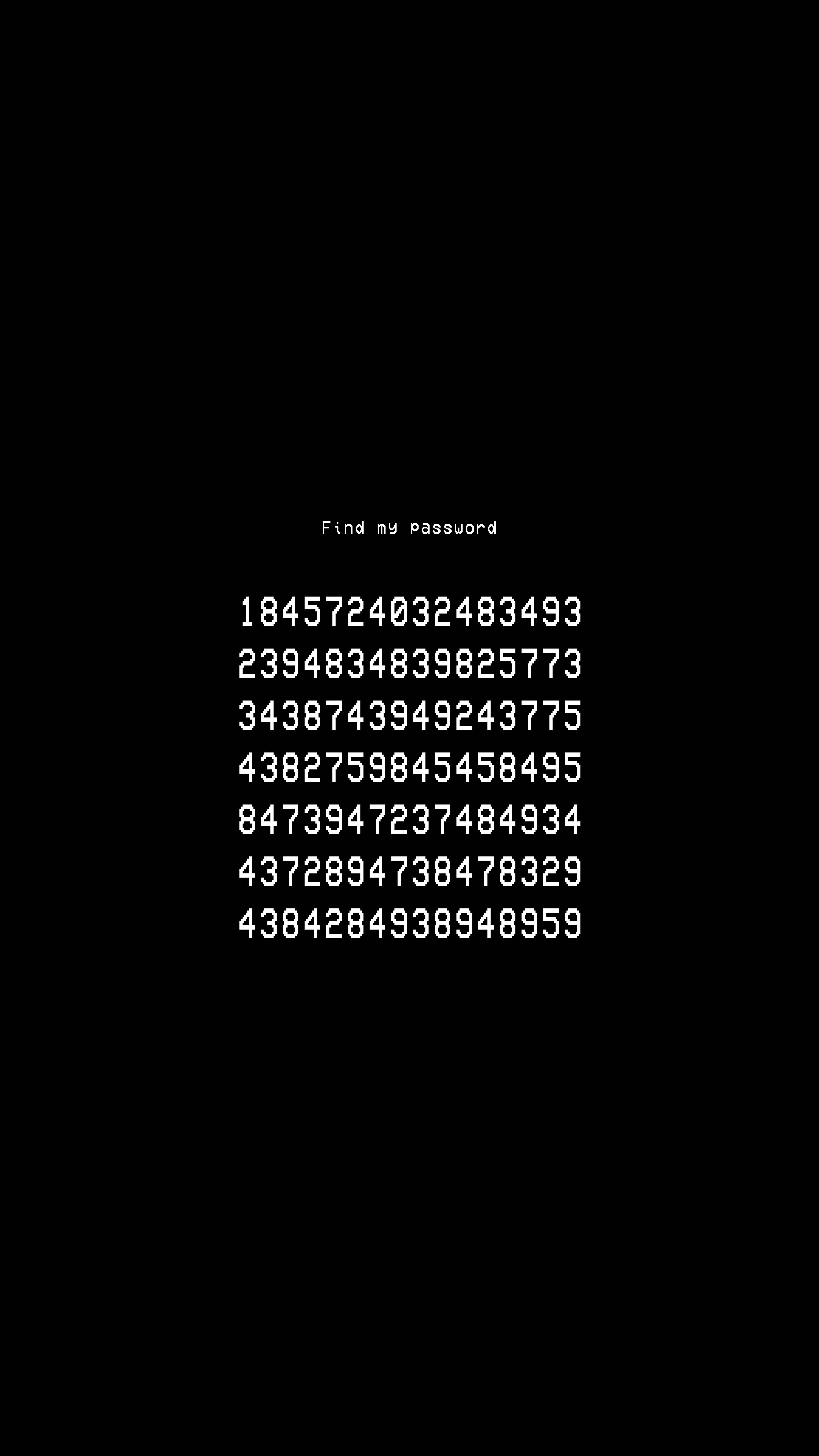 Numbers 8K Phone — 4501x8001 wallpaper
