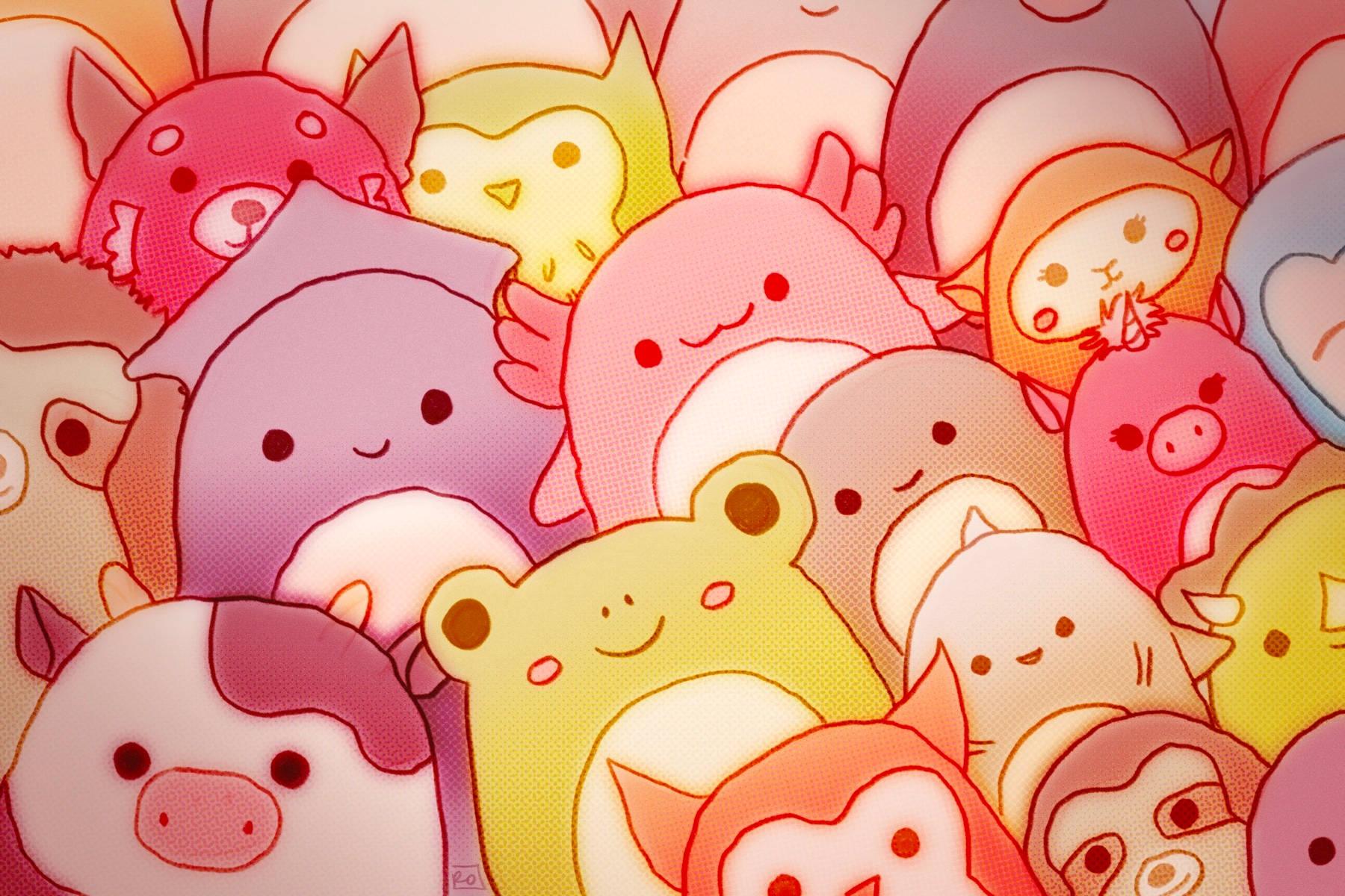 Numerous Cartoon Squishmallows — 1800x1200 wallpaper