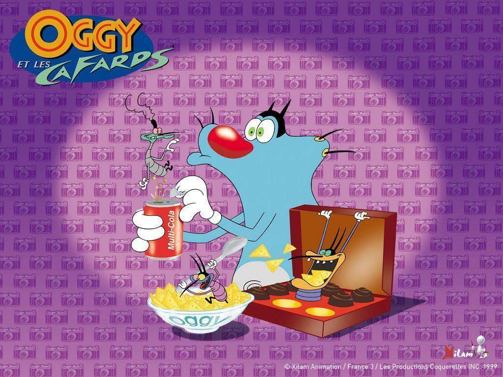 Oggy And The Cockroaches Chocolate Chips Soda — 1024x768 wallpaper