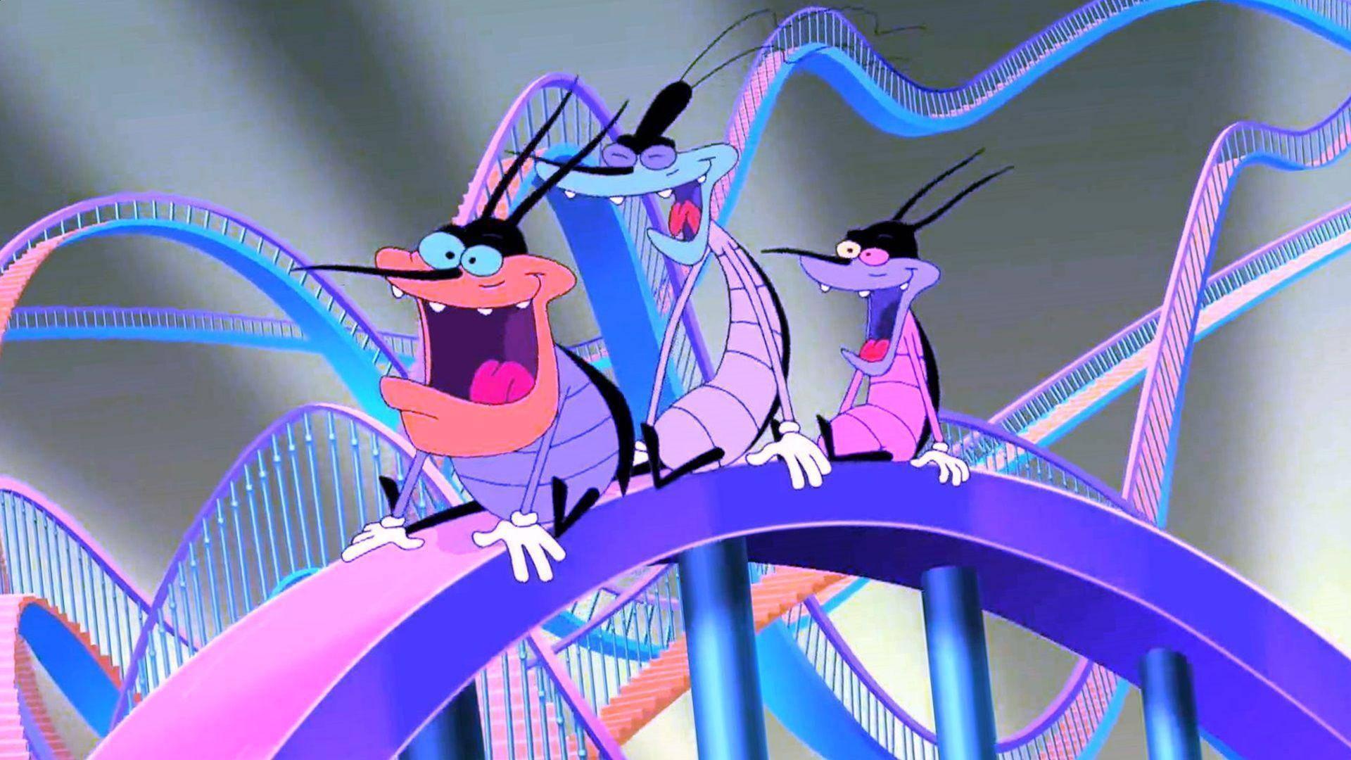 Oggy and the Cockroaches in Action — 1920x1080 wallpaper
