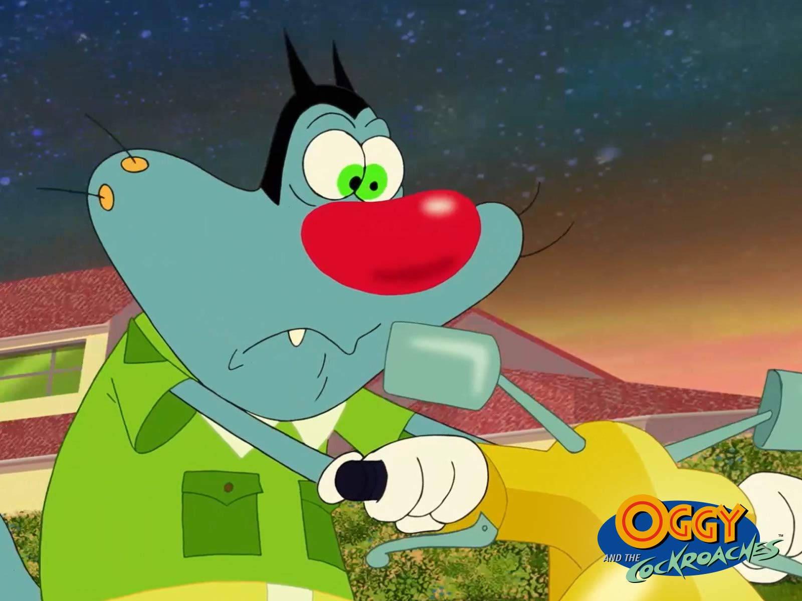 Oggy And The Cockroaches Motorbike — 1600x1200 wallpaper