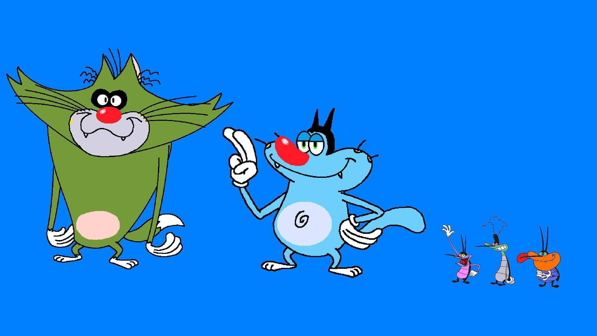 Oggy And The Cockroaches MS Paint — 2408x1355 wallpaper