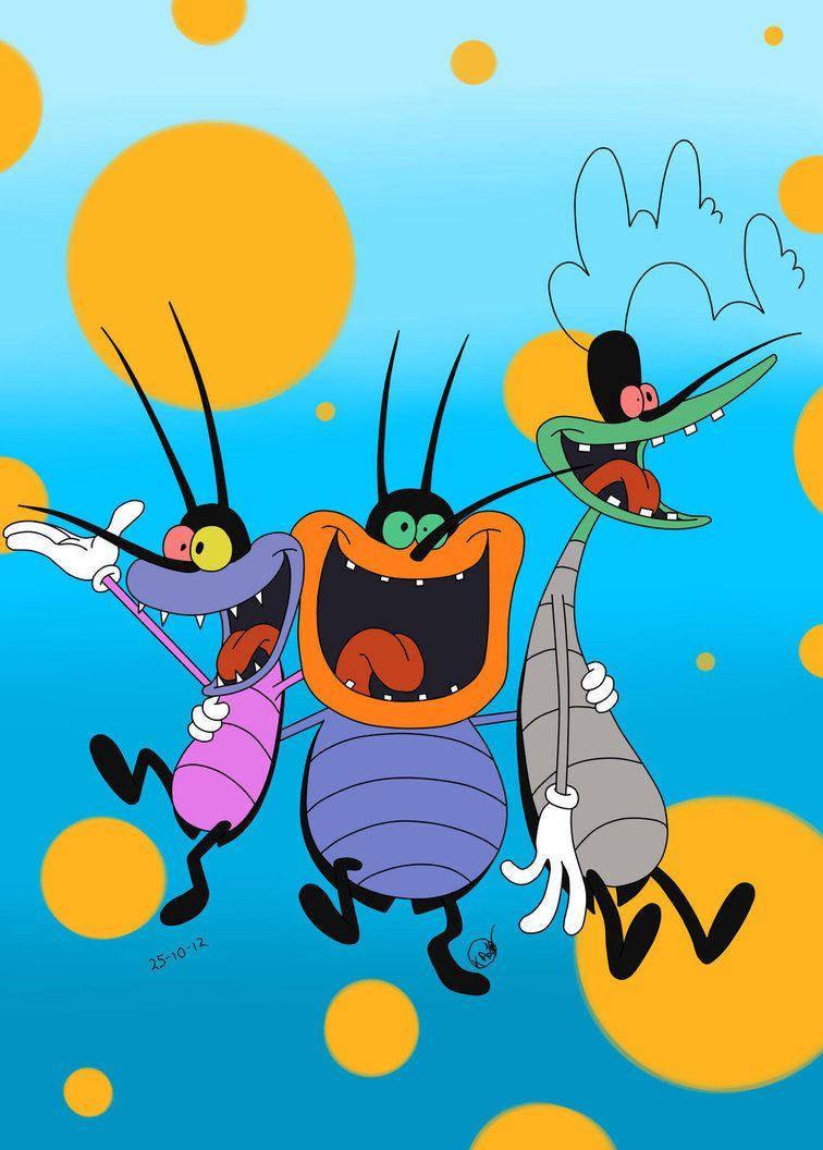 Oggy And The Cockroaches Smiling — 756x1056 wallpaper