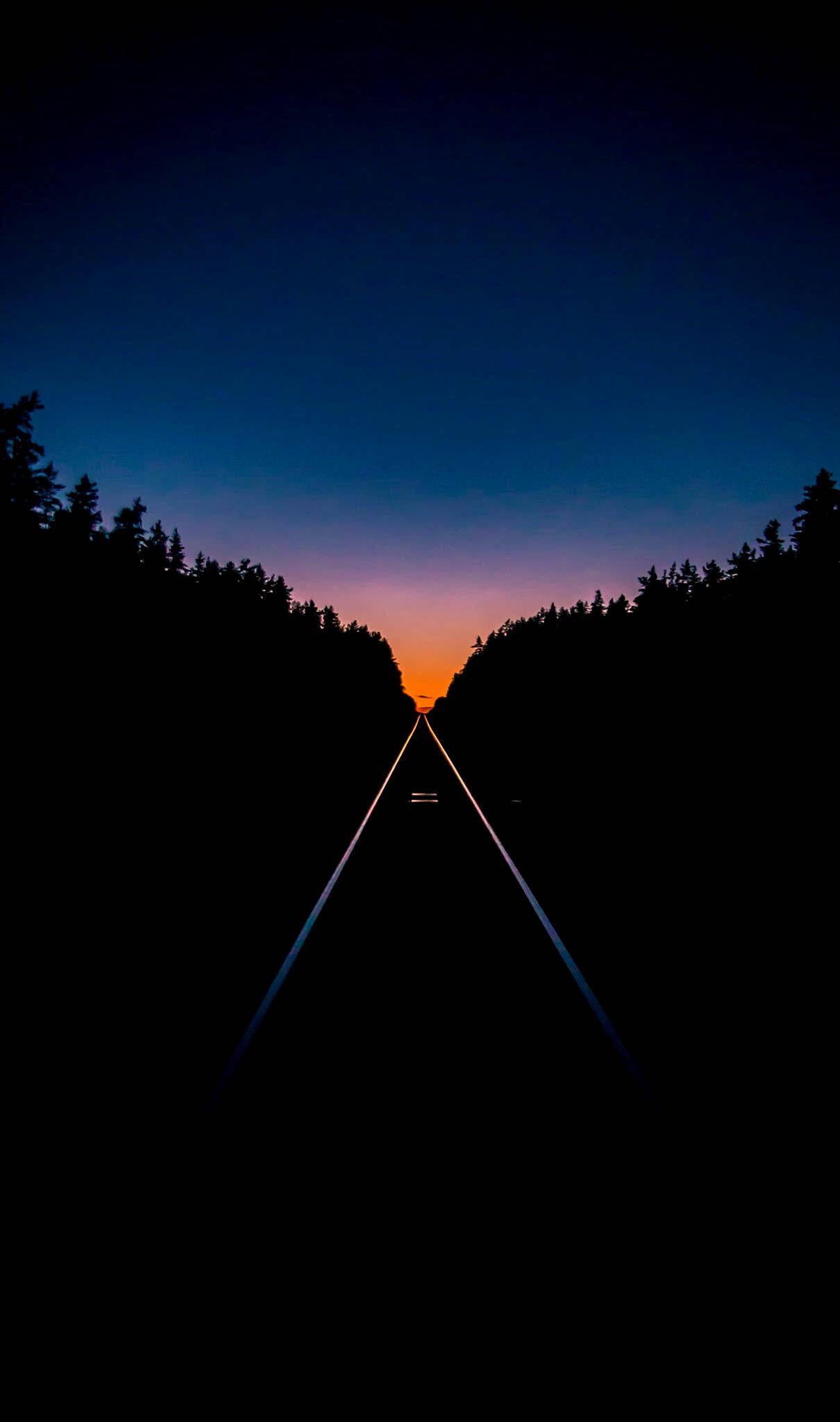 Oled Sunrise Road — 1210x2048 wallpaper