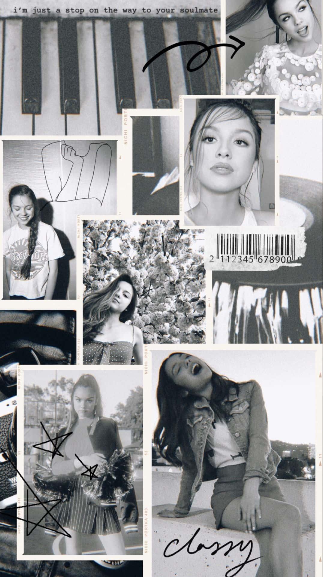 Olivia Rodrigo Aesthetic Black And White — 1076x1920 wallpaper