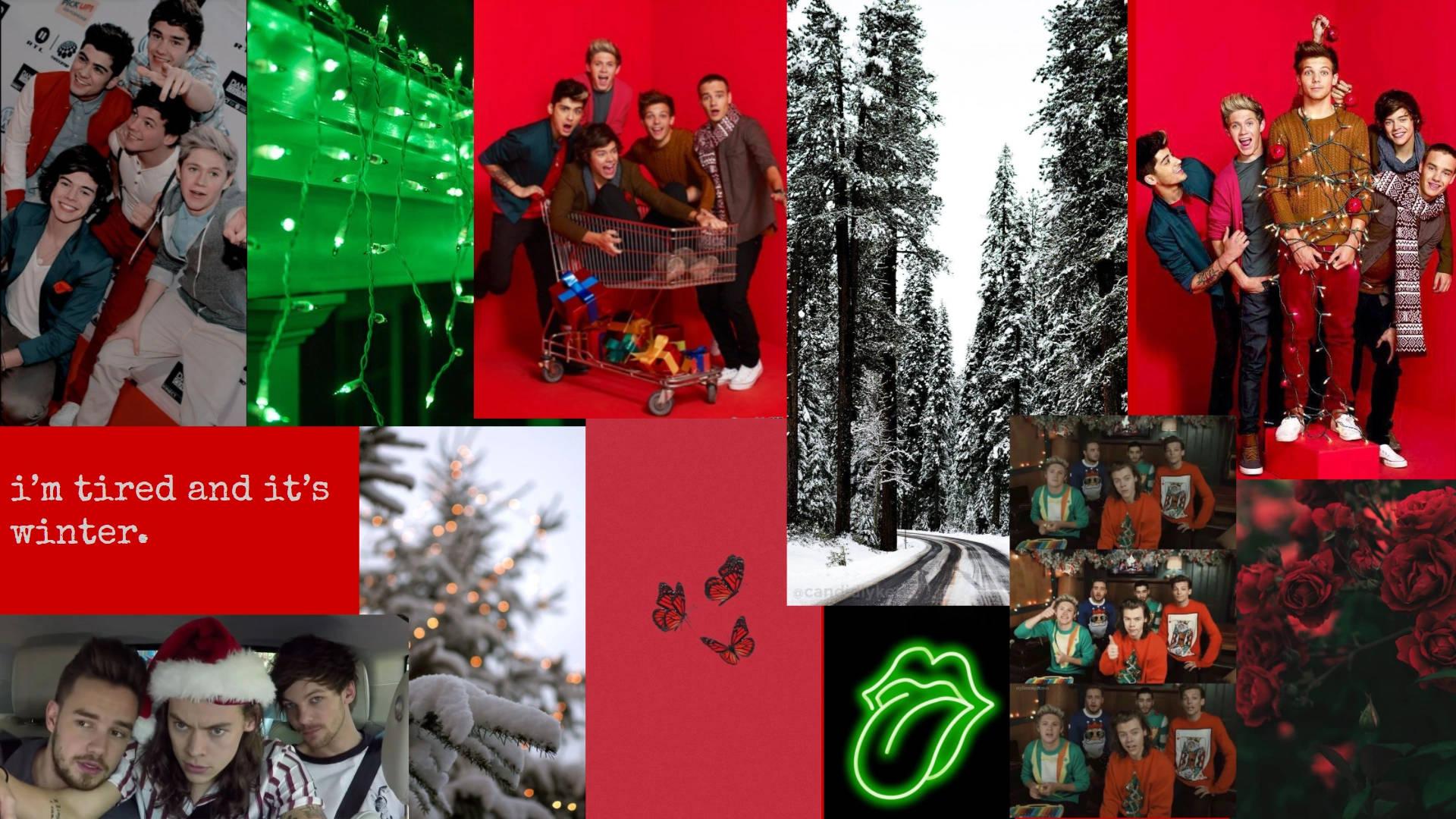 One Direction Christmas Collage — 1920x1080 wallpaper