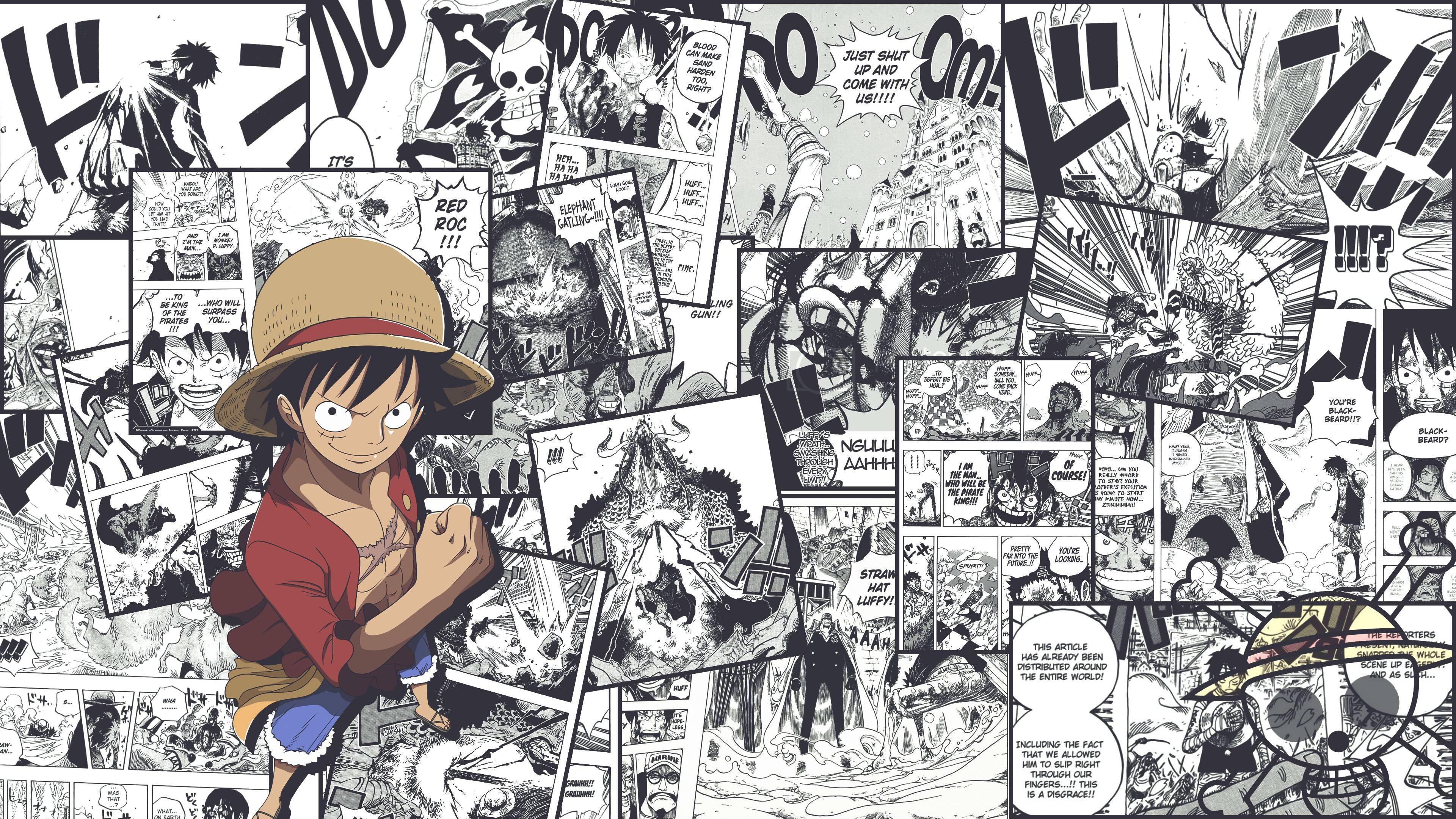 One Piece Desktop Manga Panels — 3840x2160 wallpaper