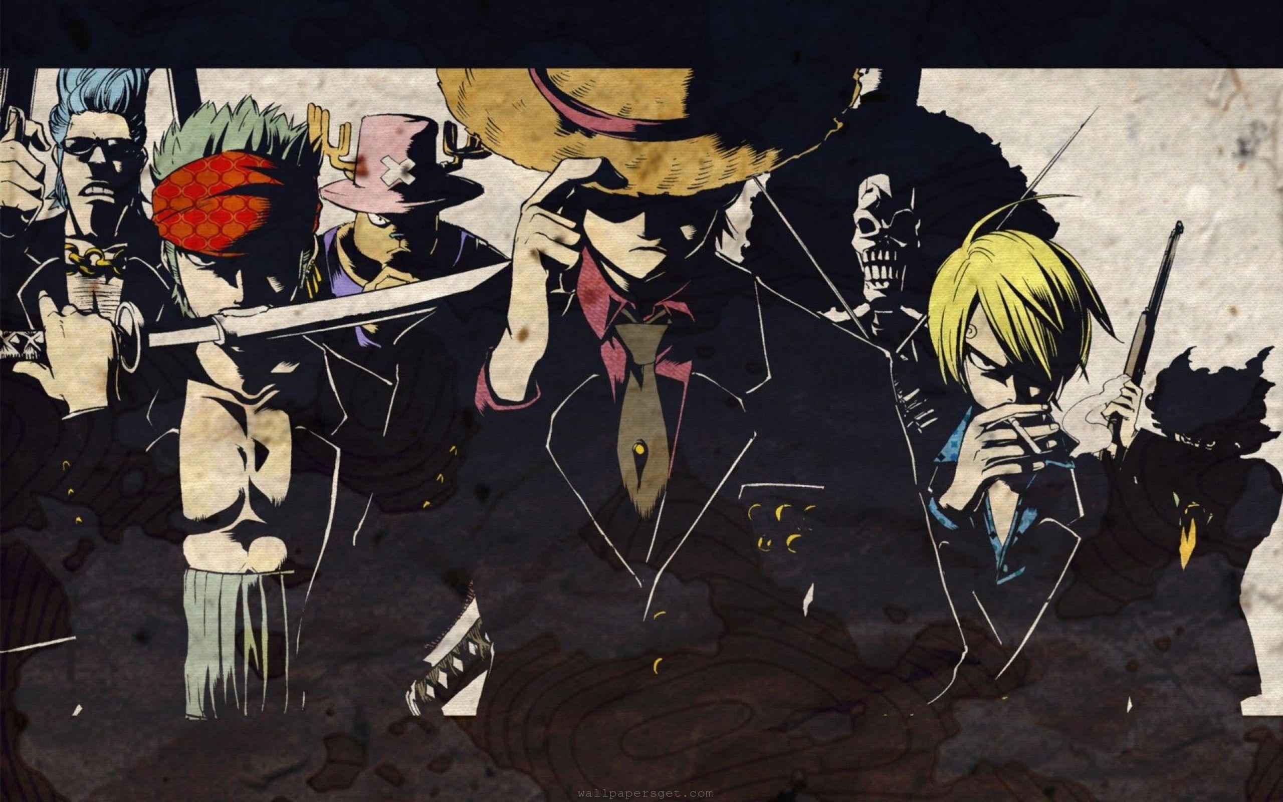 One Piece Desktop Men Black Suits — 2560x1600 wallpaper