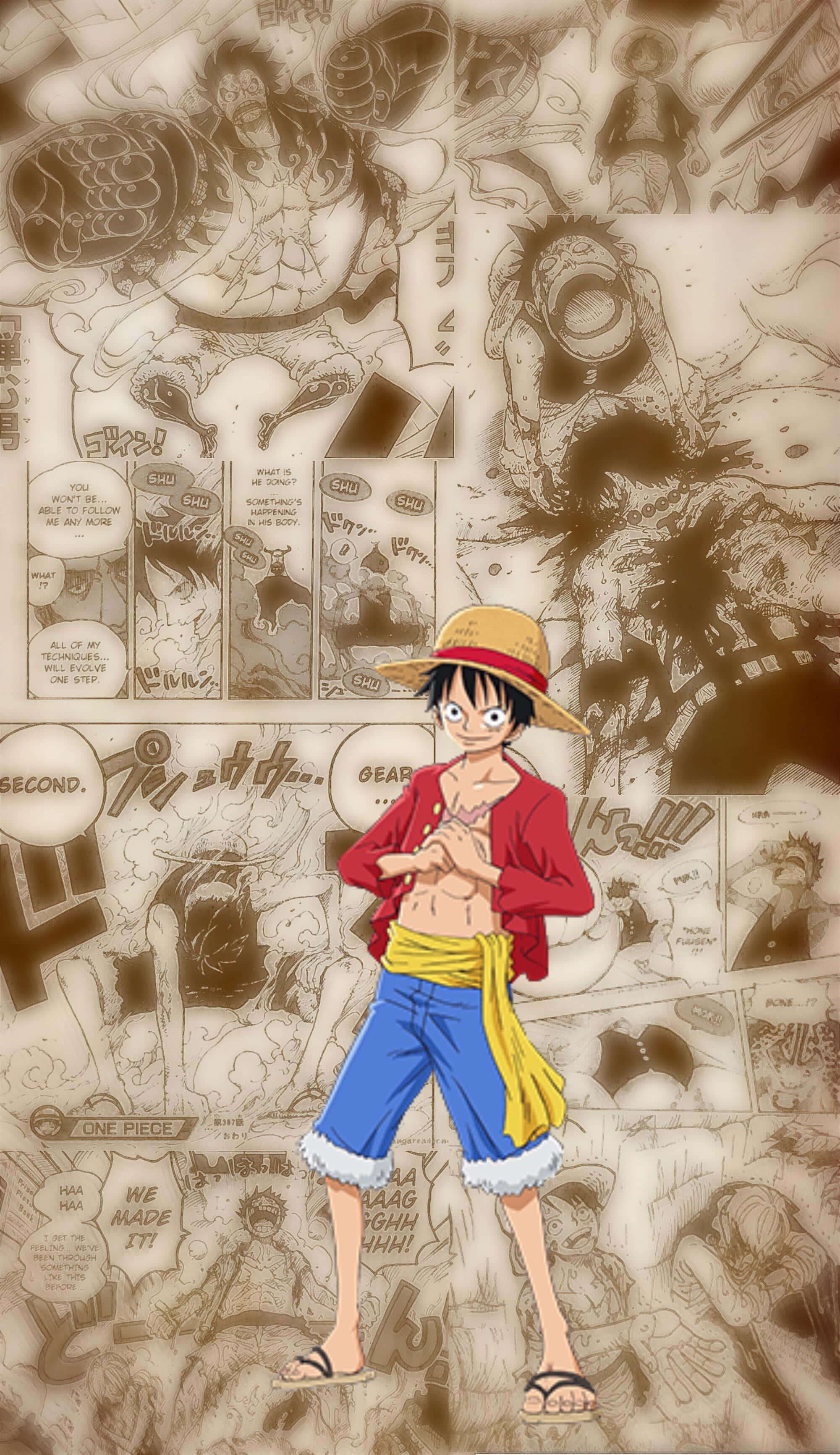One Piece Manga Luffy Phone — 2001x3465 wallpaper