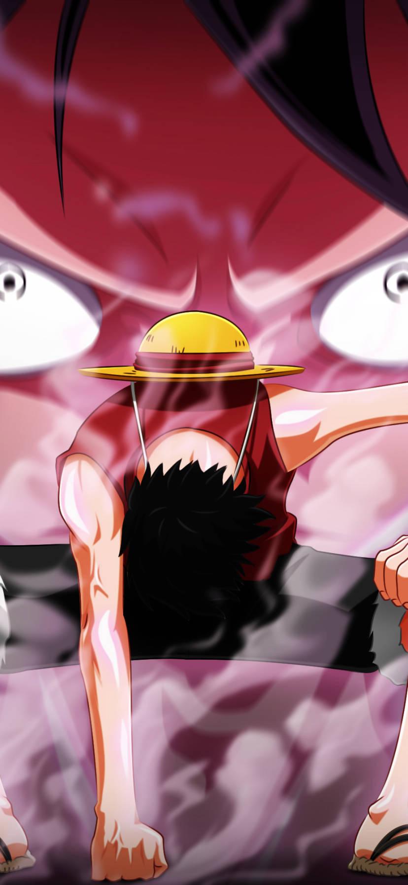 One Piece Phone Luffy Fist On Ground — 828x1792 wallpaper