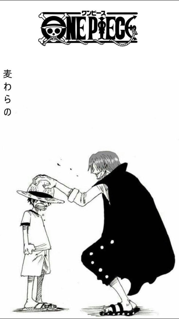 One Piece Phone Shanks Giving Straw Hat To Luffy — 736x1309 wallpaper