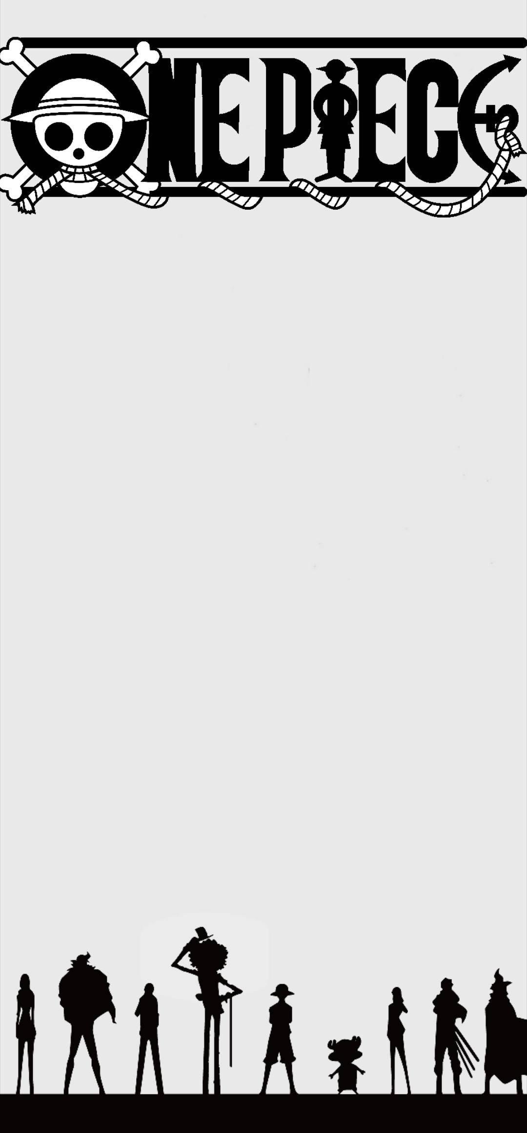 One Piece Phone Straw Hat Pirates Silhouettes — 1080x2323 wallpaper