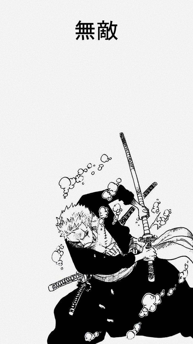 One Piece Phone Zoro With Sword Manga — 675x1200 wallpaper